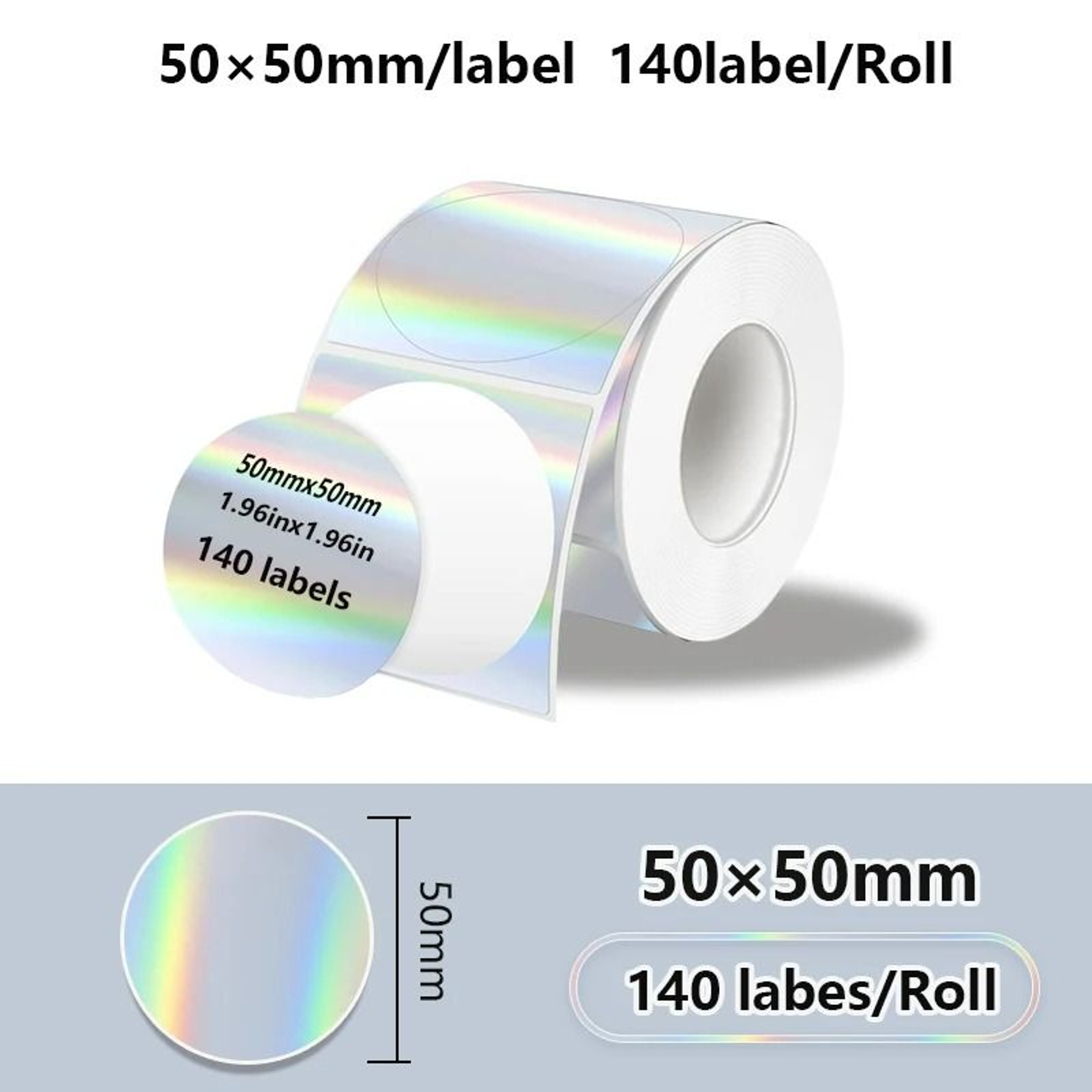 Laser Holographic  Patterned Transparent Thermal Label Rolls 9