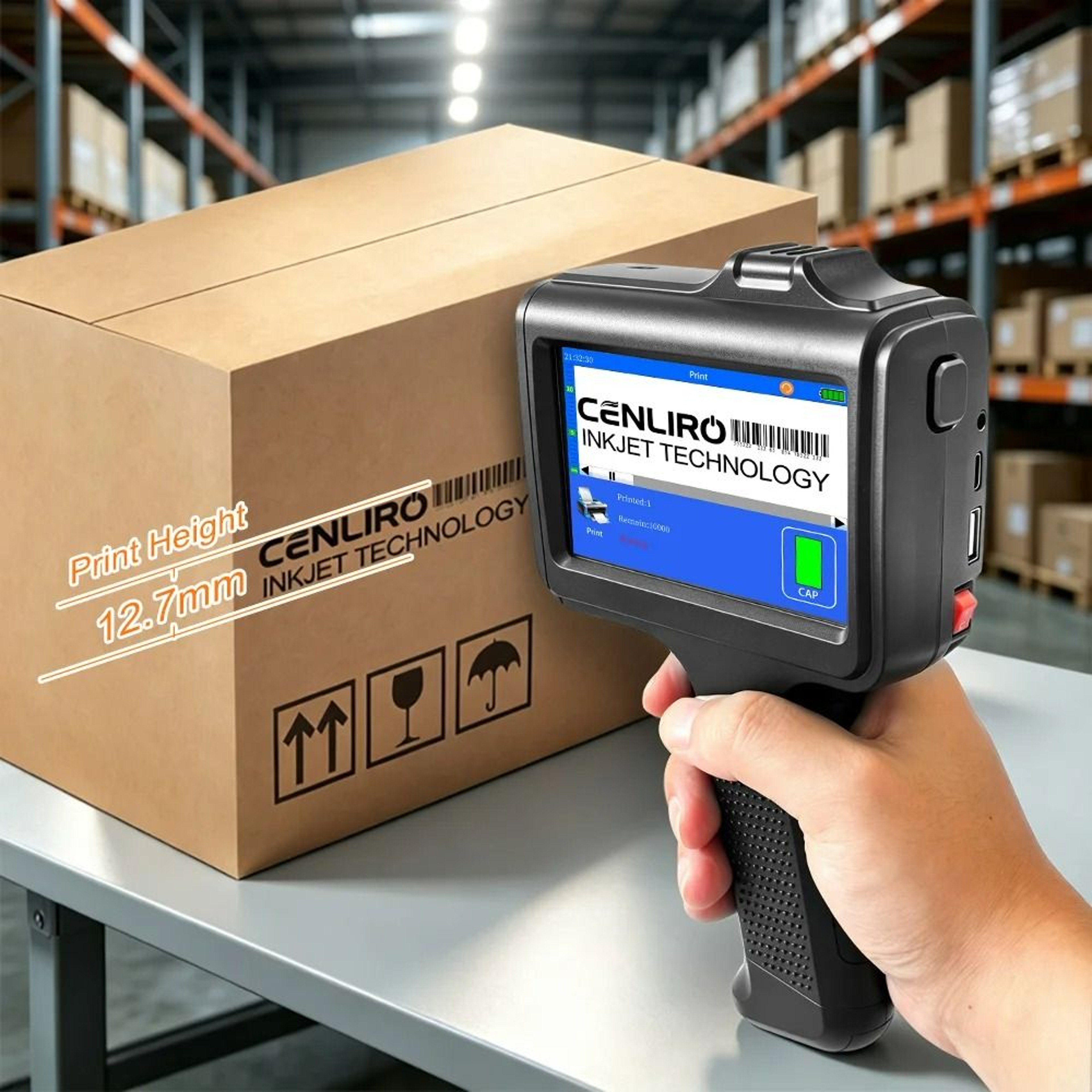 Industrial Handheld Inkjet Printer With FastDrying Black Ink 4