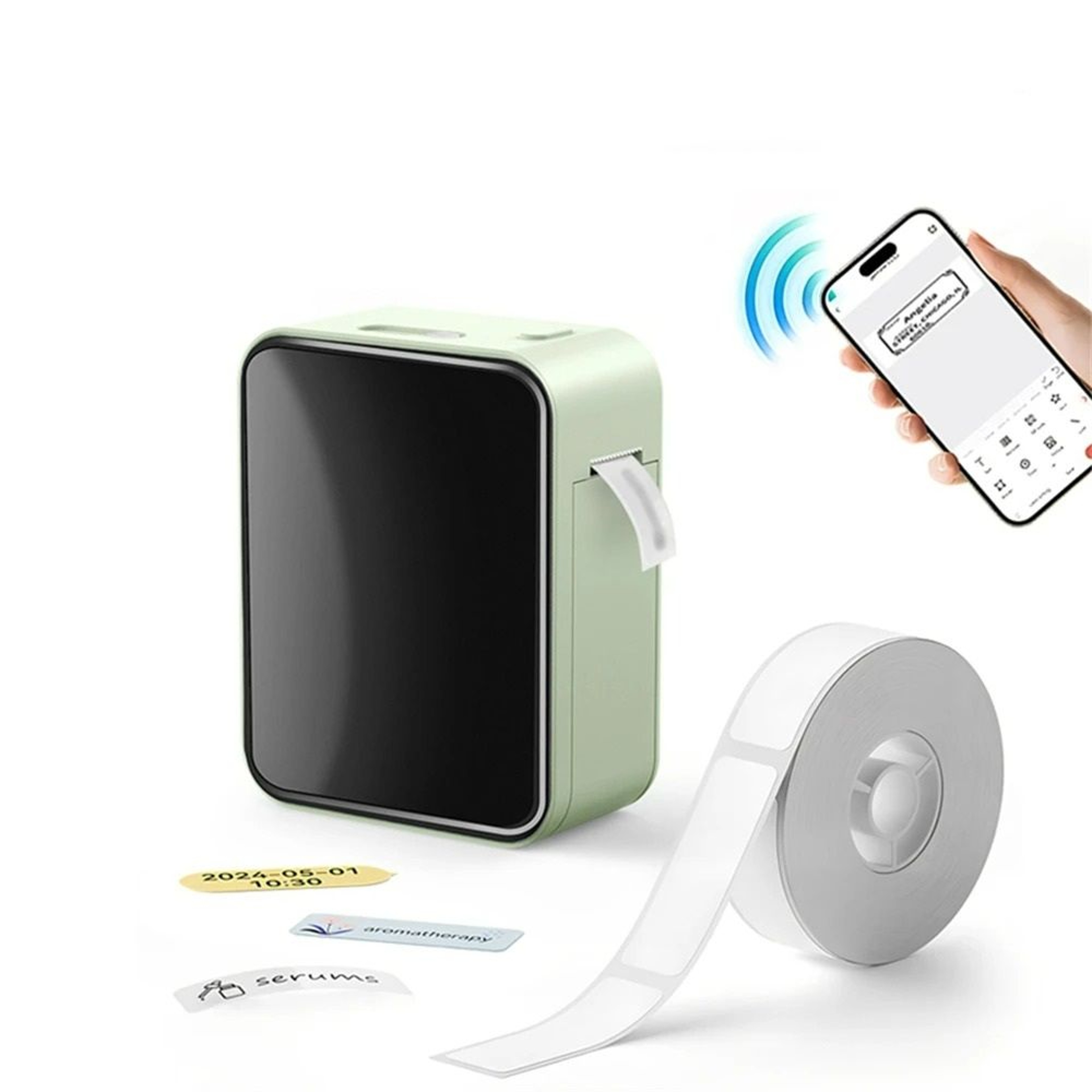 UltraCompact Wireless Thermal Pocket Label Maker Bluetooth Mobile Control 0
