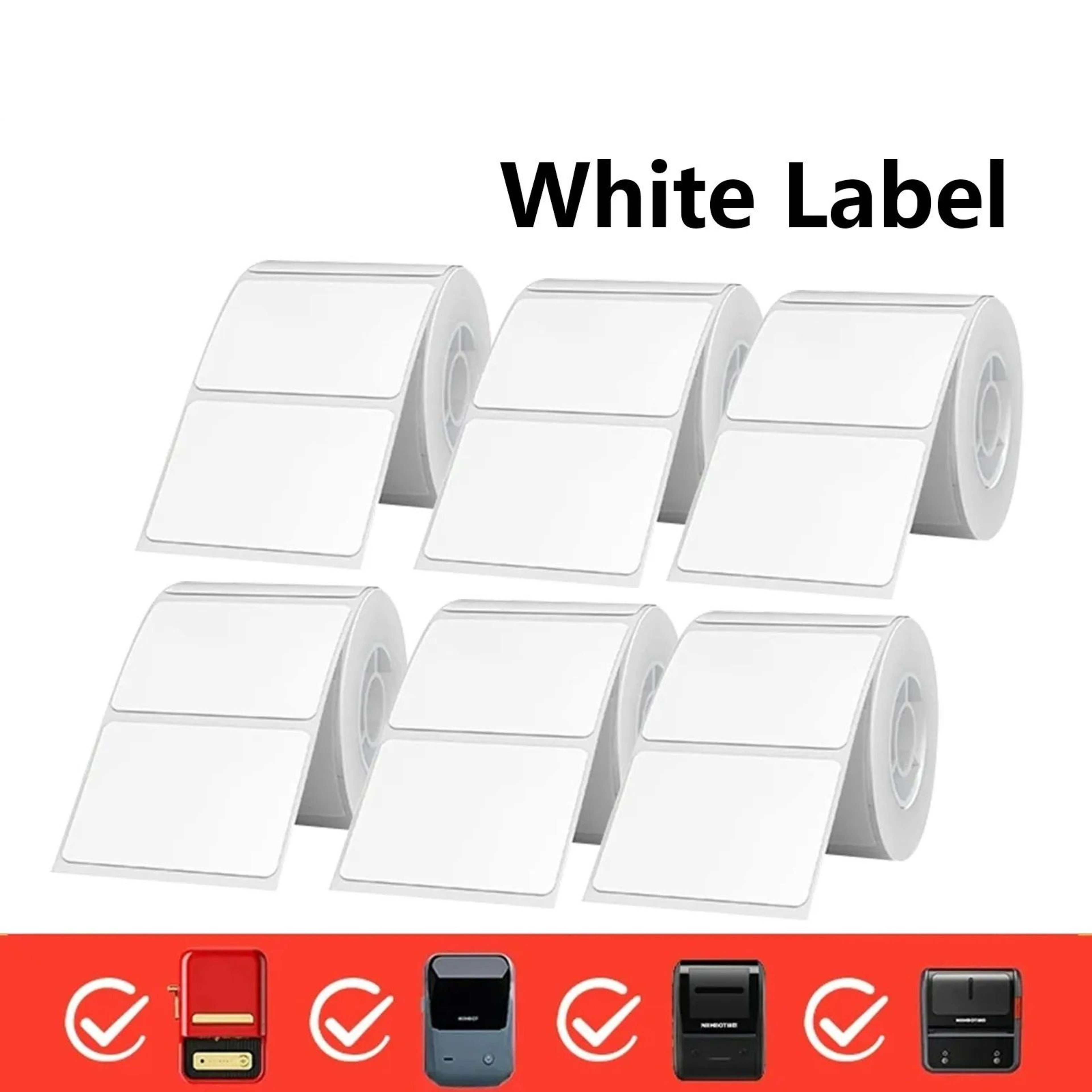 Waterproof Thermal Label Paper Rolls For NiiMbot B1  B21 0