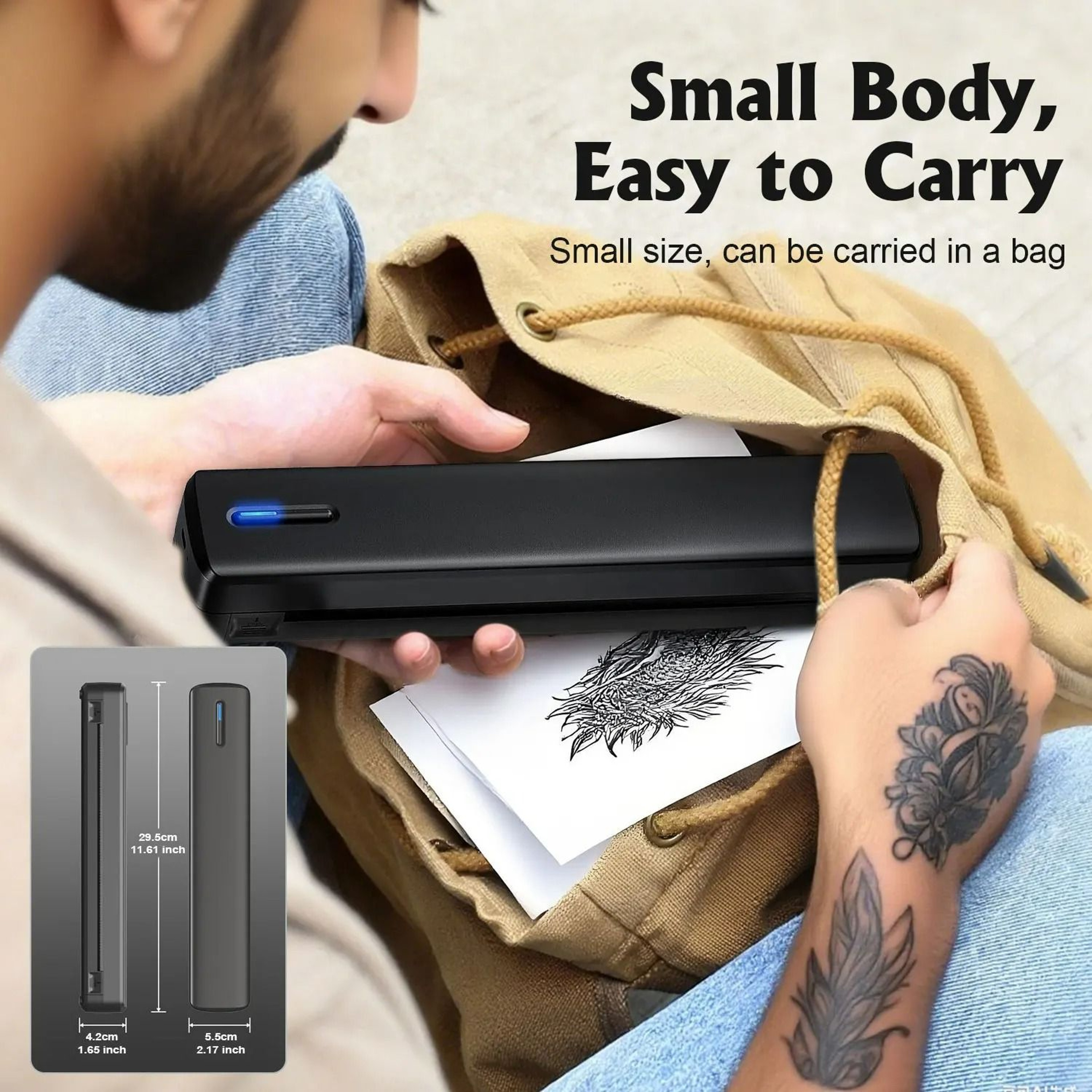 Wireless A4 Thermal Document  Tattoo Stencil Printer 1