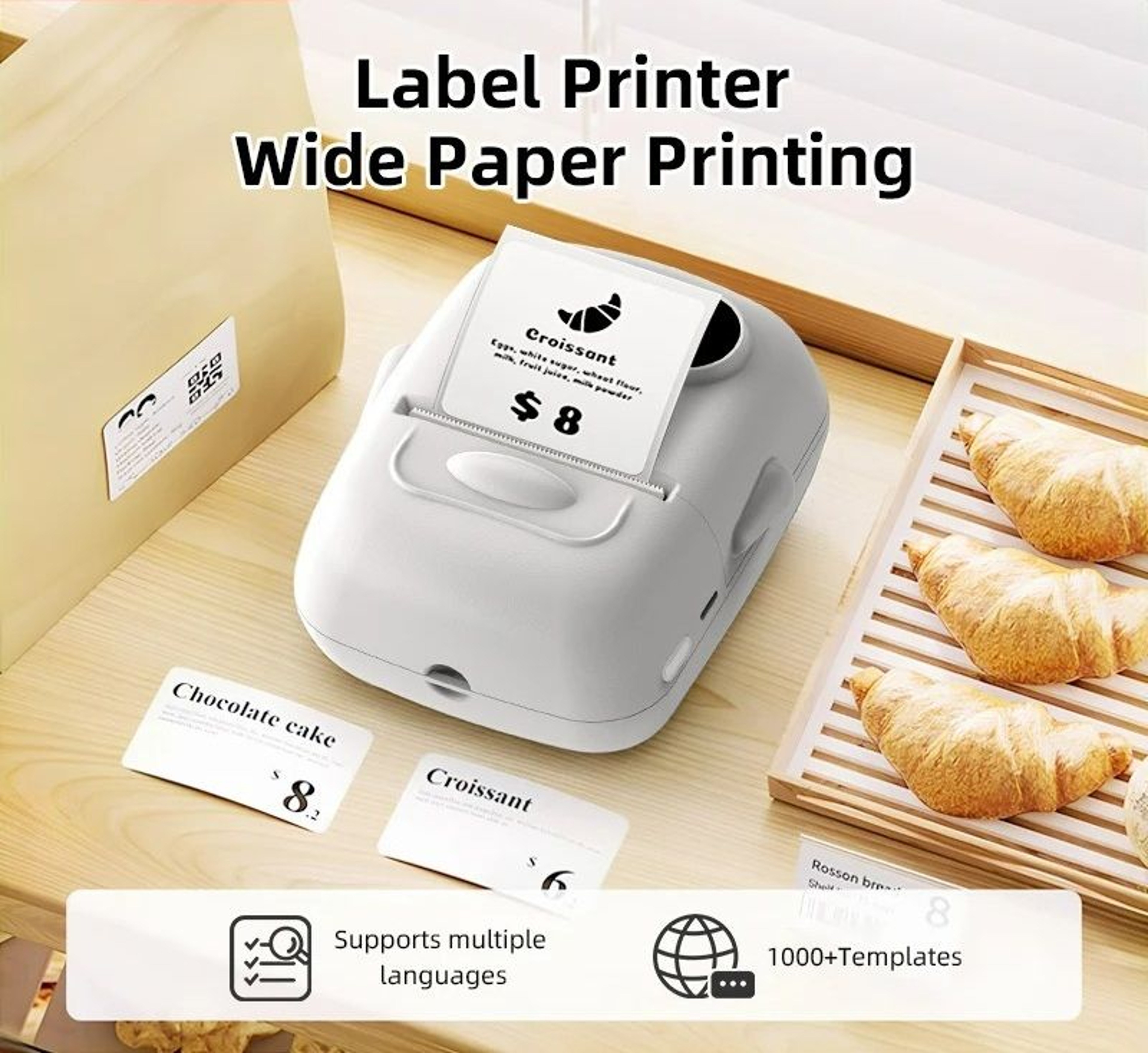 MediumFormat Wireless Thermal Label Printer  DIY Sticker Maker 5