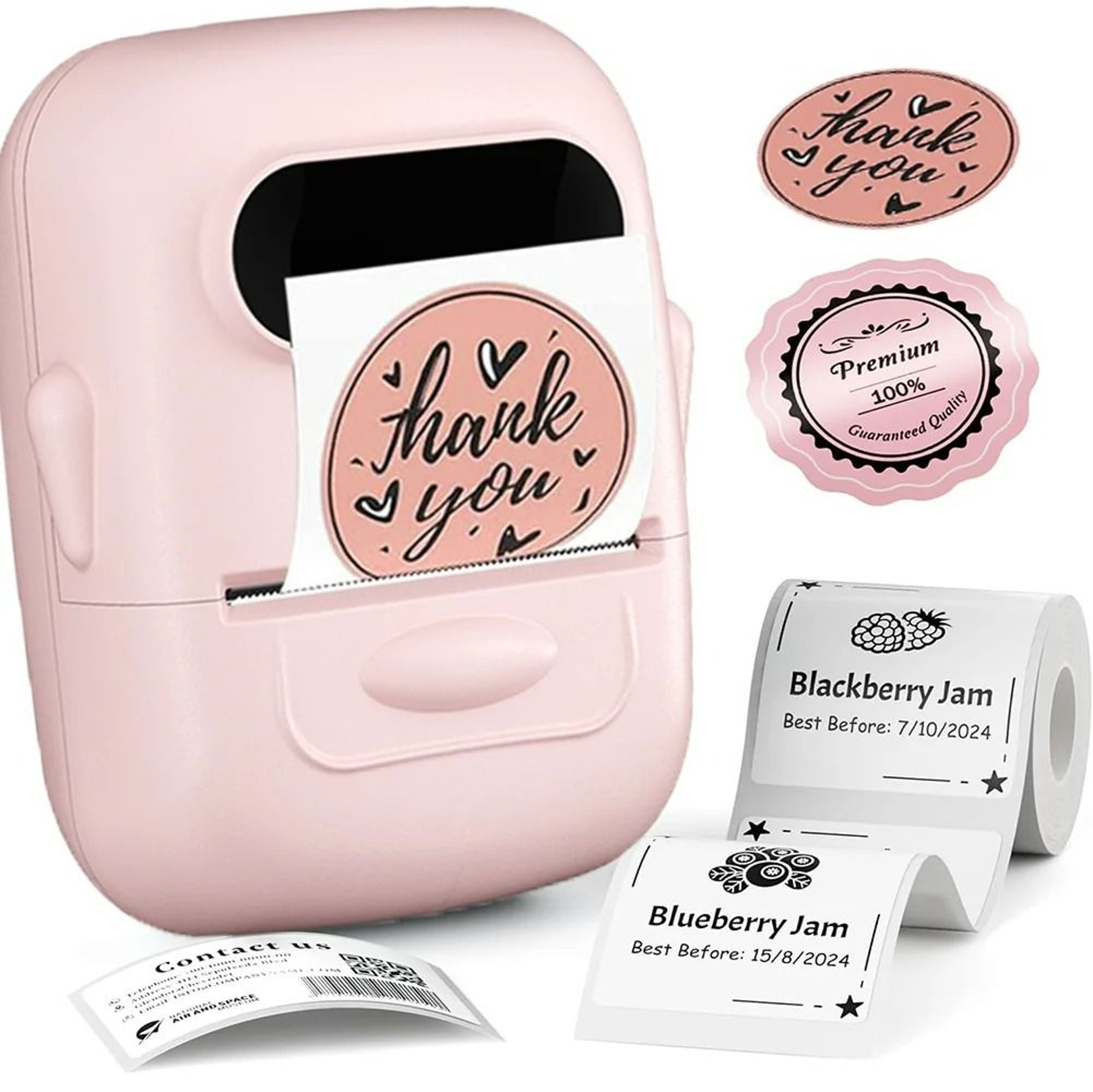 MediumFormat Wireless Thermal Label Printer  DIY Sticker Maker 0