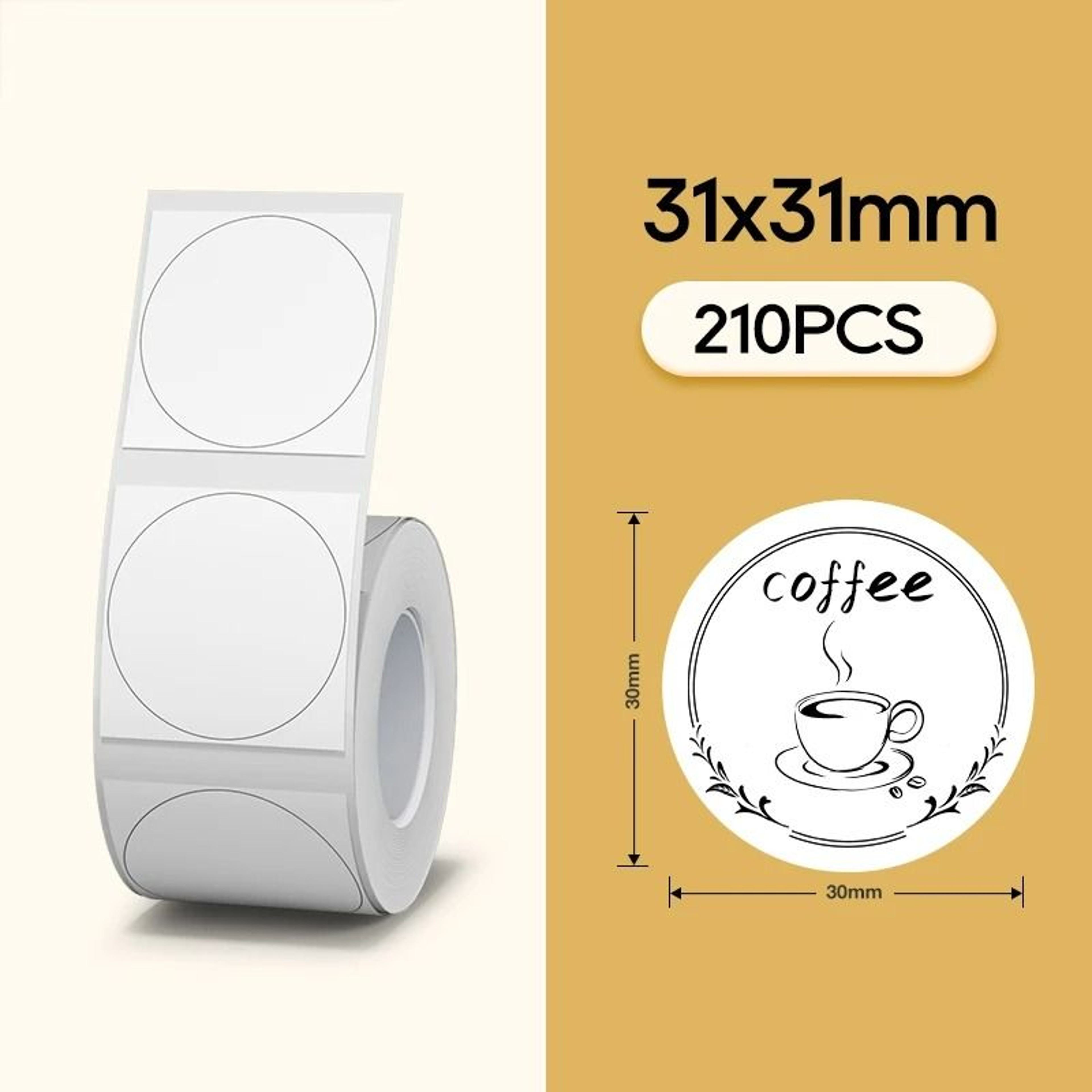 Round Waterproof Direct Thermal Label Paper Rolls 7
