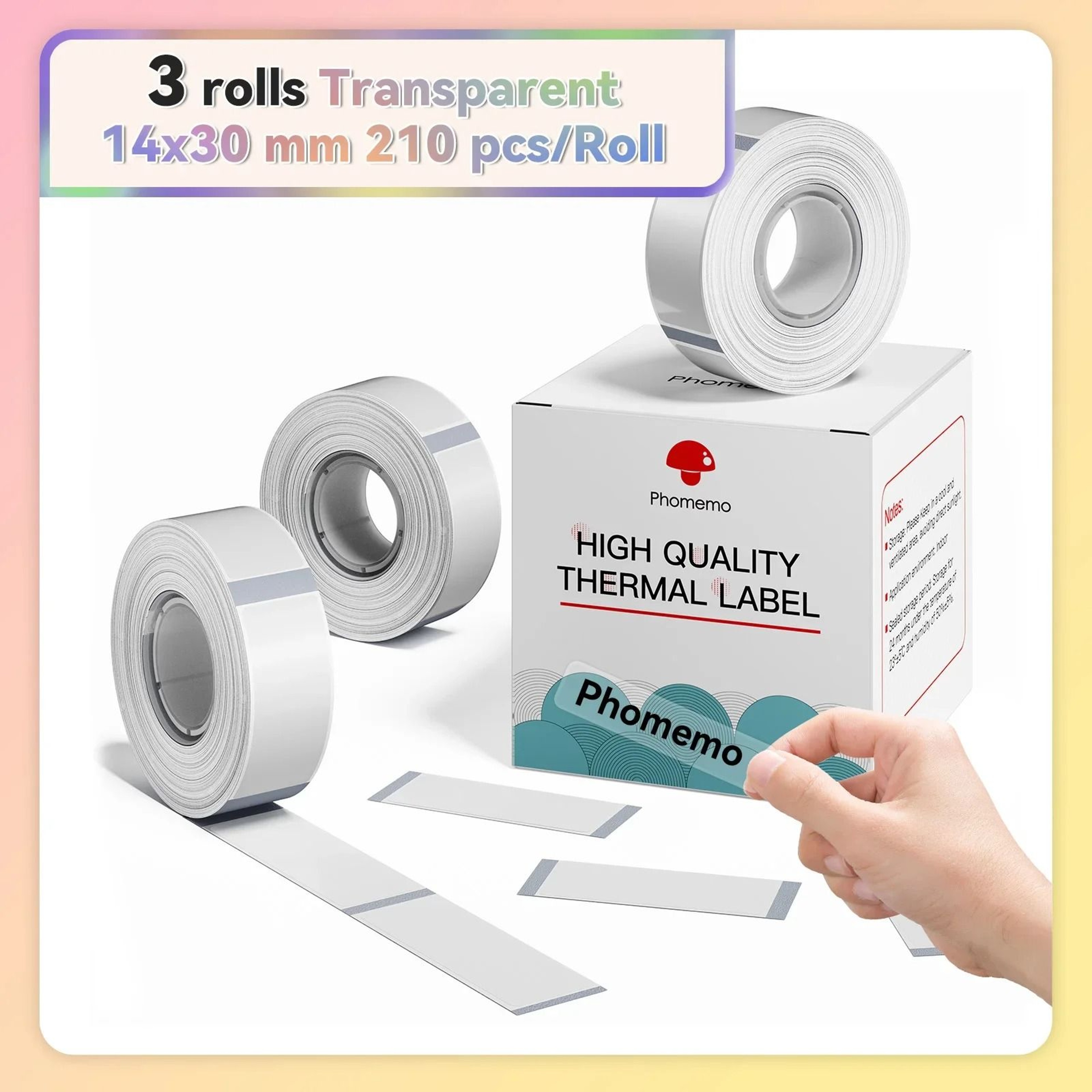 Waterproof Direct Thermal Label Tape Rolls 3 Rolls Pack 24