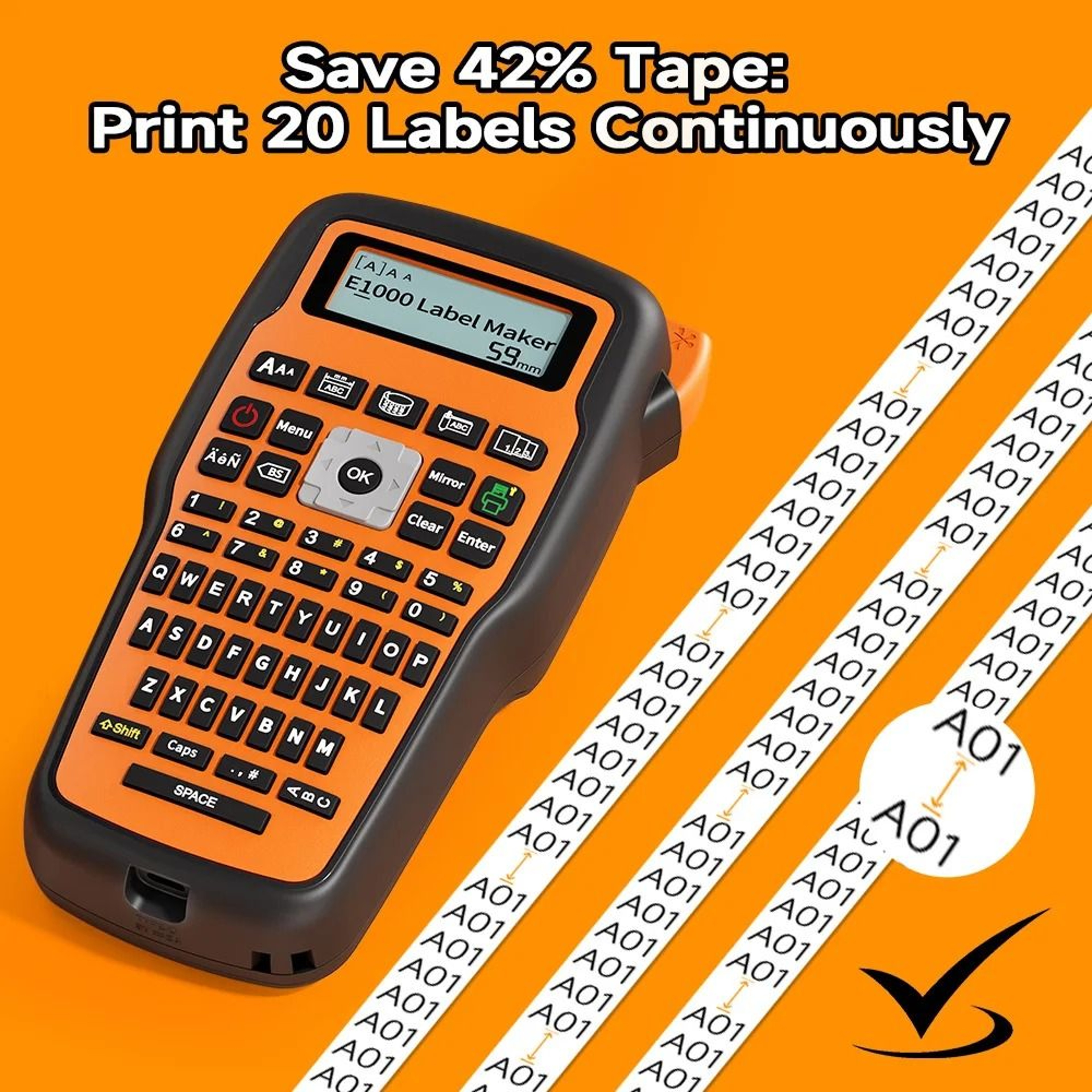 Industrial Handheld Thermal Transfer Label Maker Machine USBC Powered 2