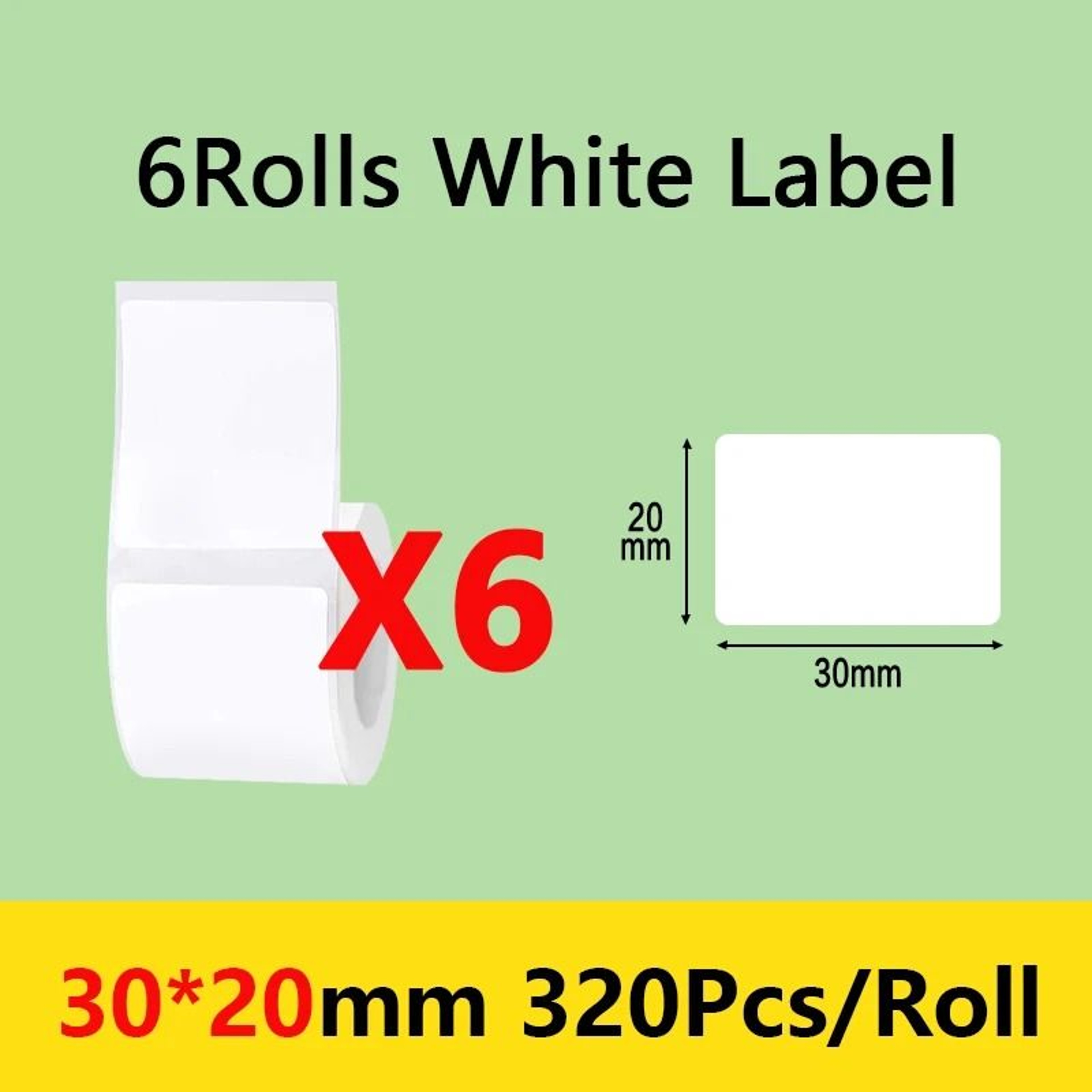 MediumFormat Waterproof Thermal Label Tape Rolls 13