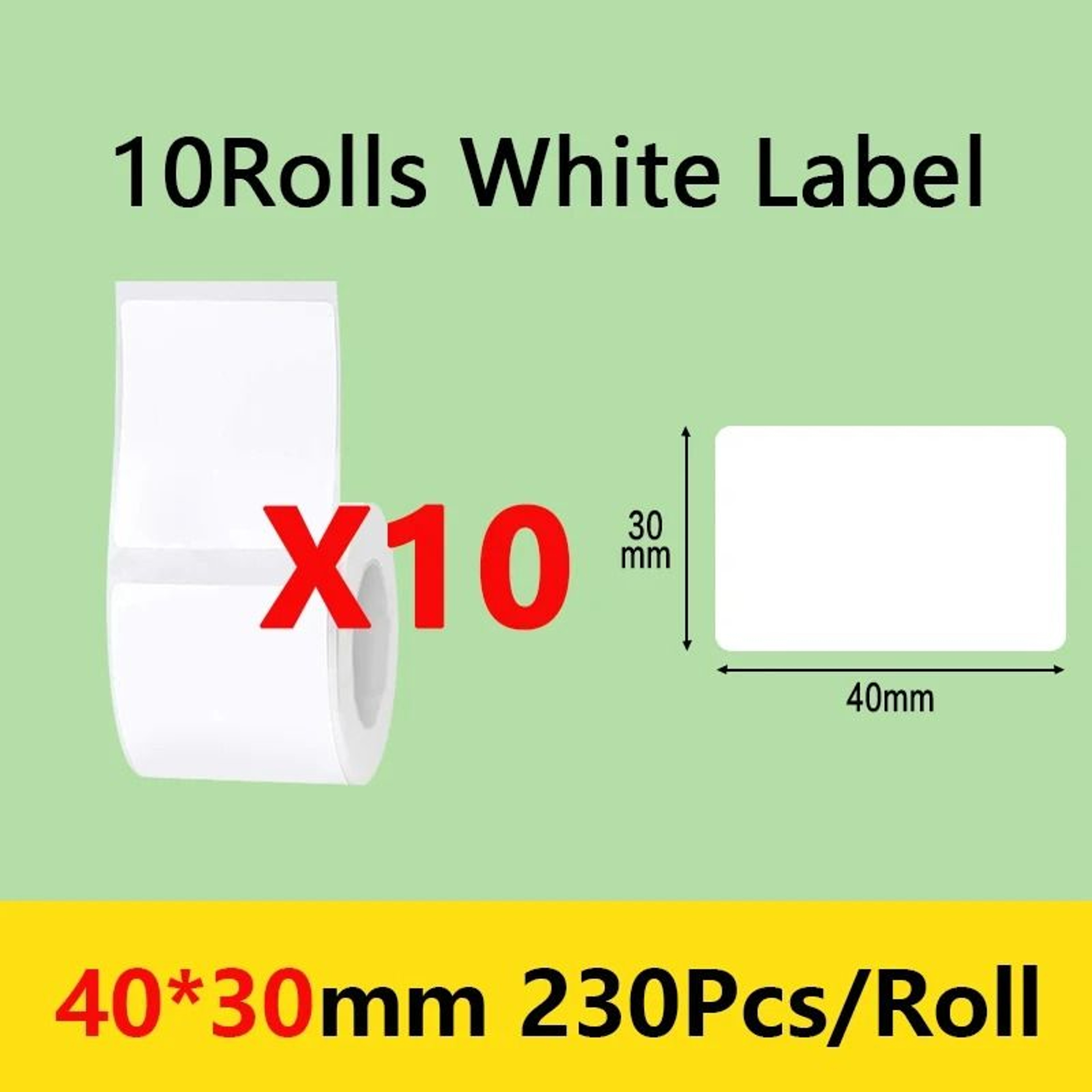 MediumFormat Waterproof Thermal Label Tape Rolls 6
