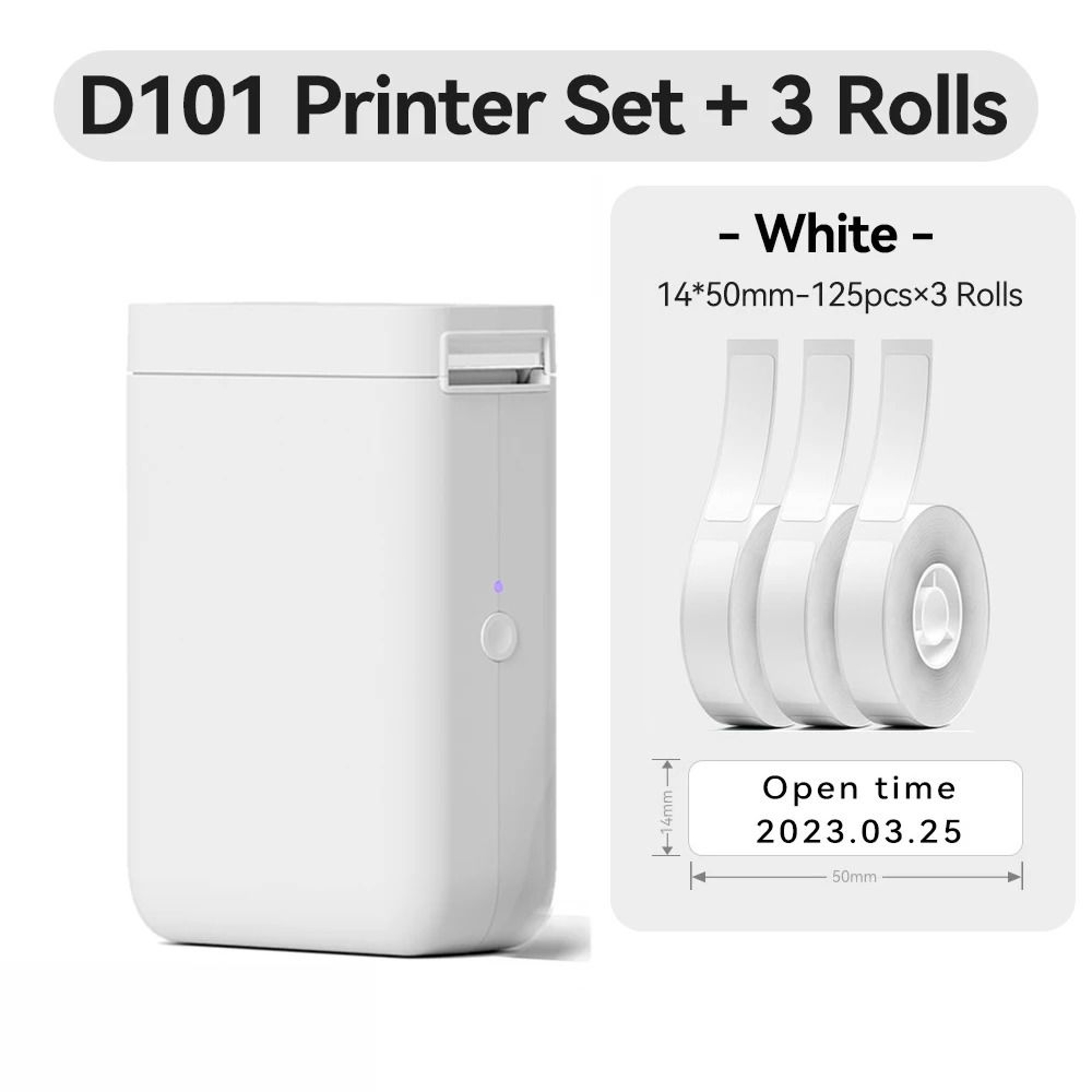 Wireless Direct Thermal Label Printer 10mm25mm Adjustable Format 12