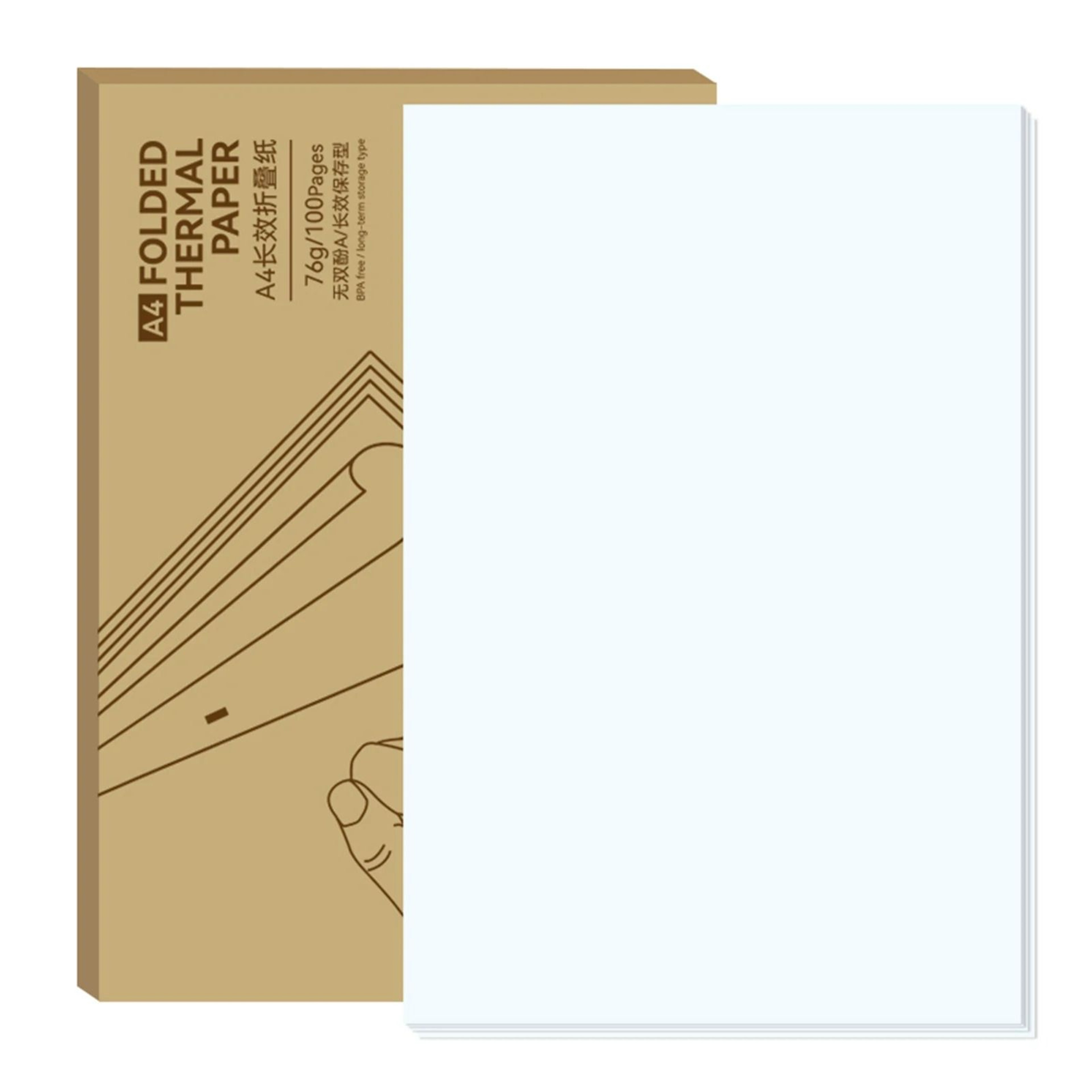 Fanfold Direct Thermal A4US Letter Document Paper Fanfold Stack Format 0
