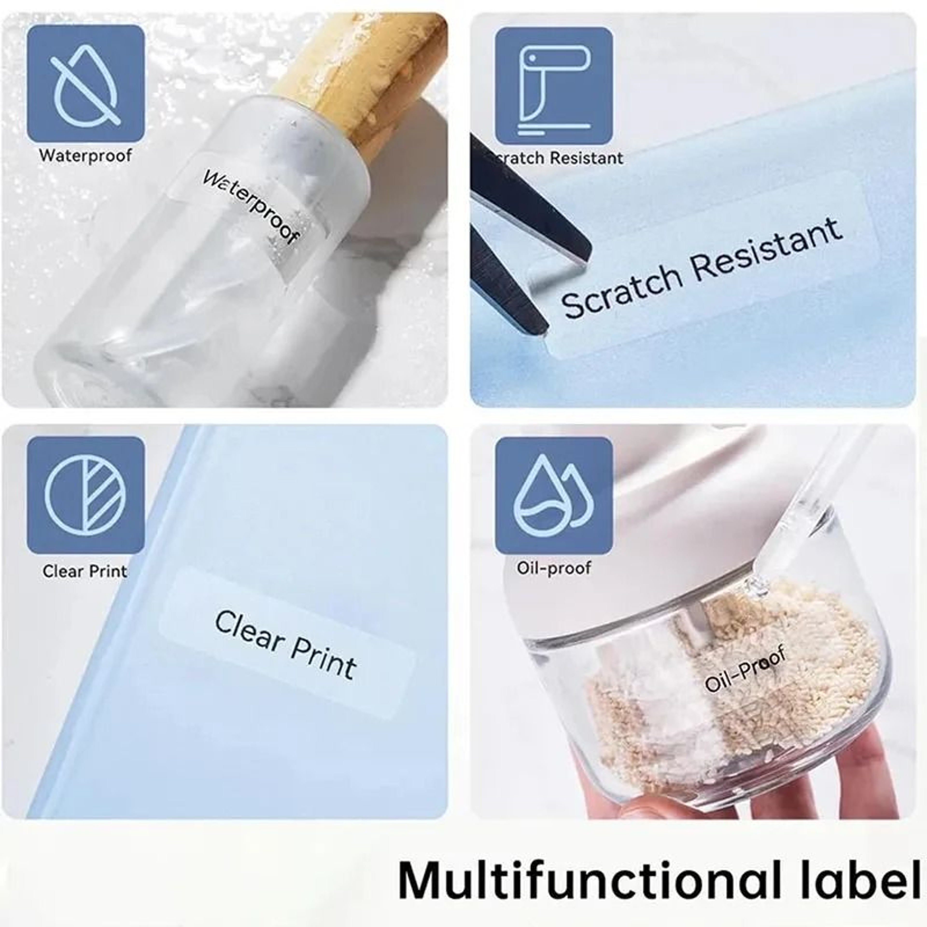 Waterproof White SelfAdhesive Thermal Label Paper Rolls Direct Thermal Tech 3