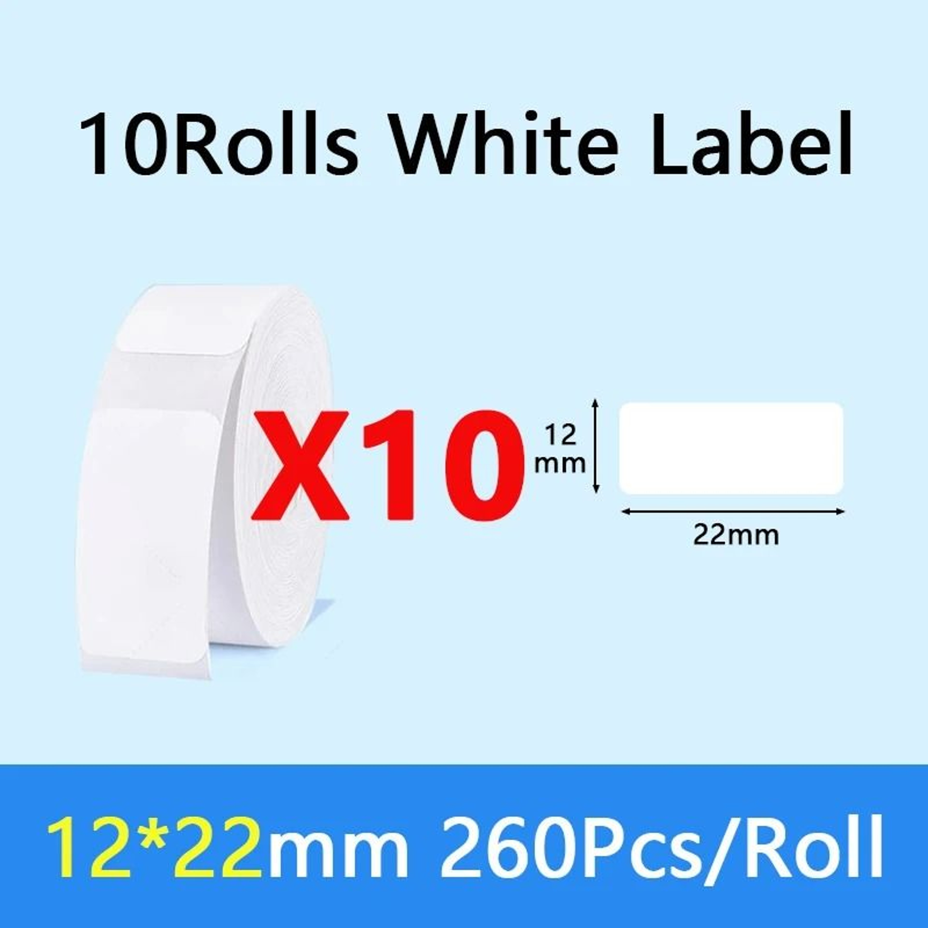 Waterproof White SelfAdhesive Thermal Label Paper Rolls Direct Thermal Tech 13