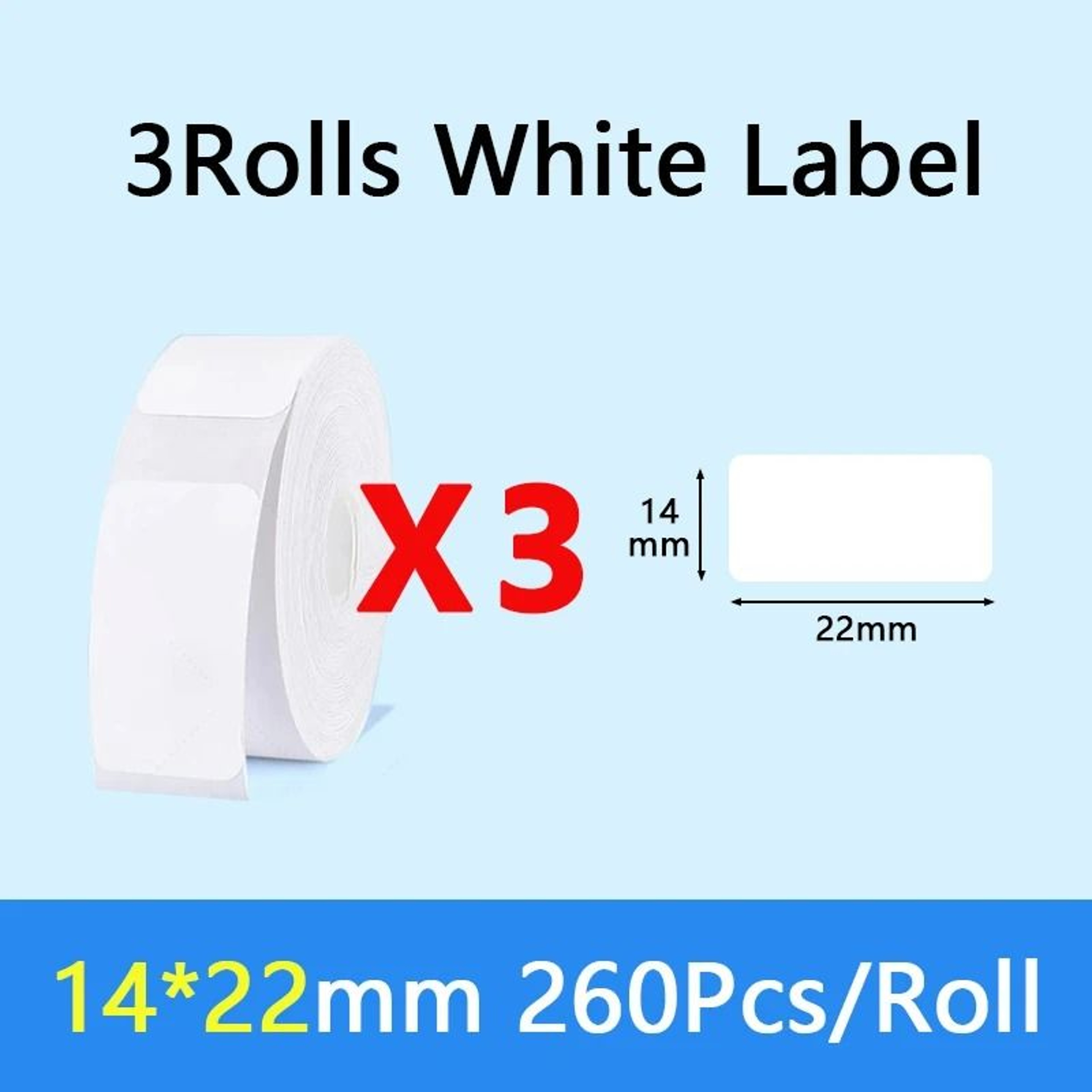 Waterproof White SelfAdhesive Thermal Label Paper Rolls Direct Thermal Tech 23