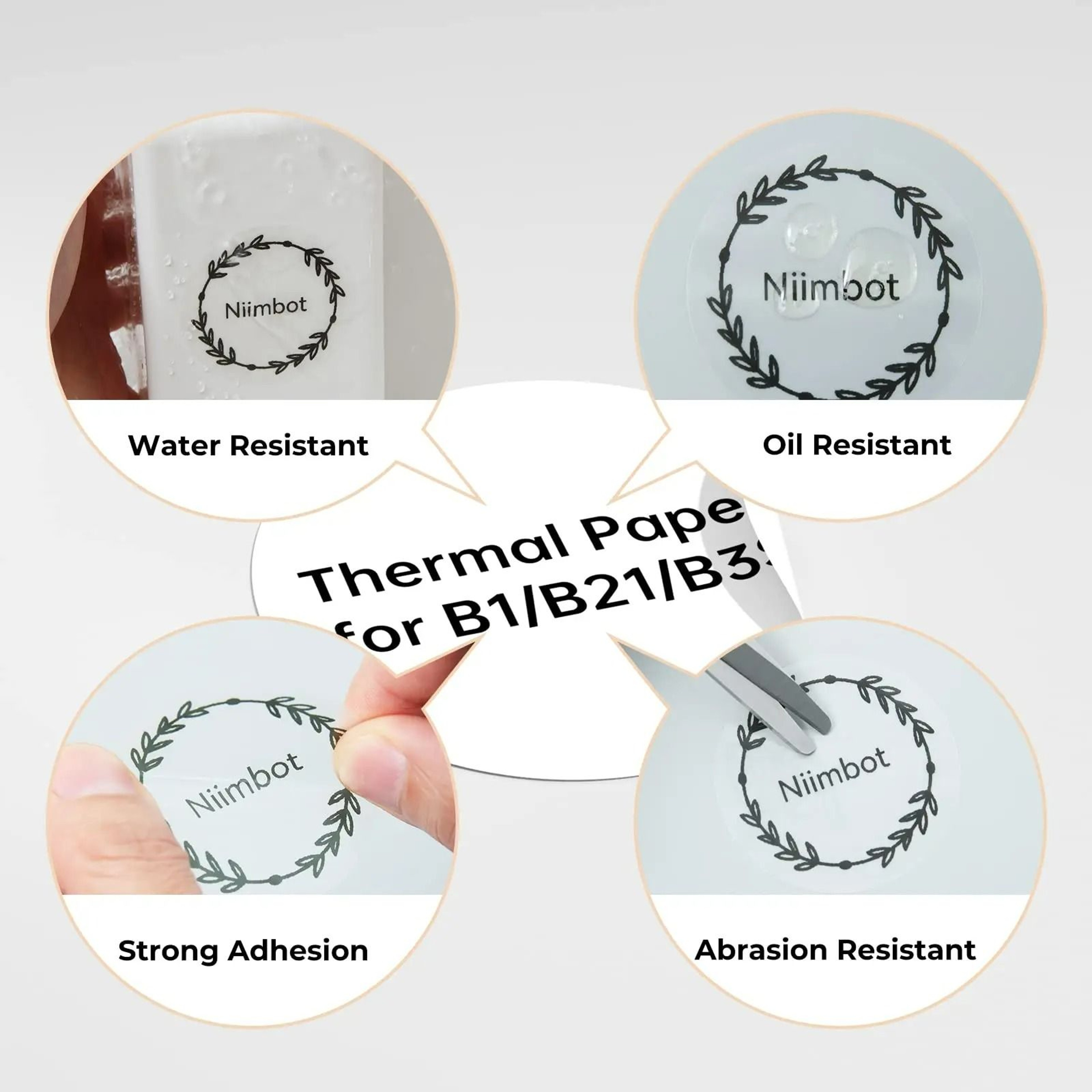 SelfAdhesive Thermal Label Paper Rolls For Mini Printers 1