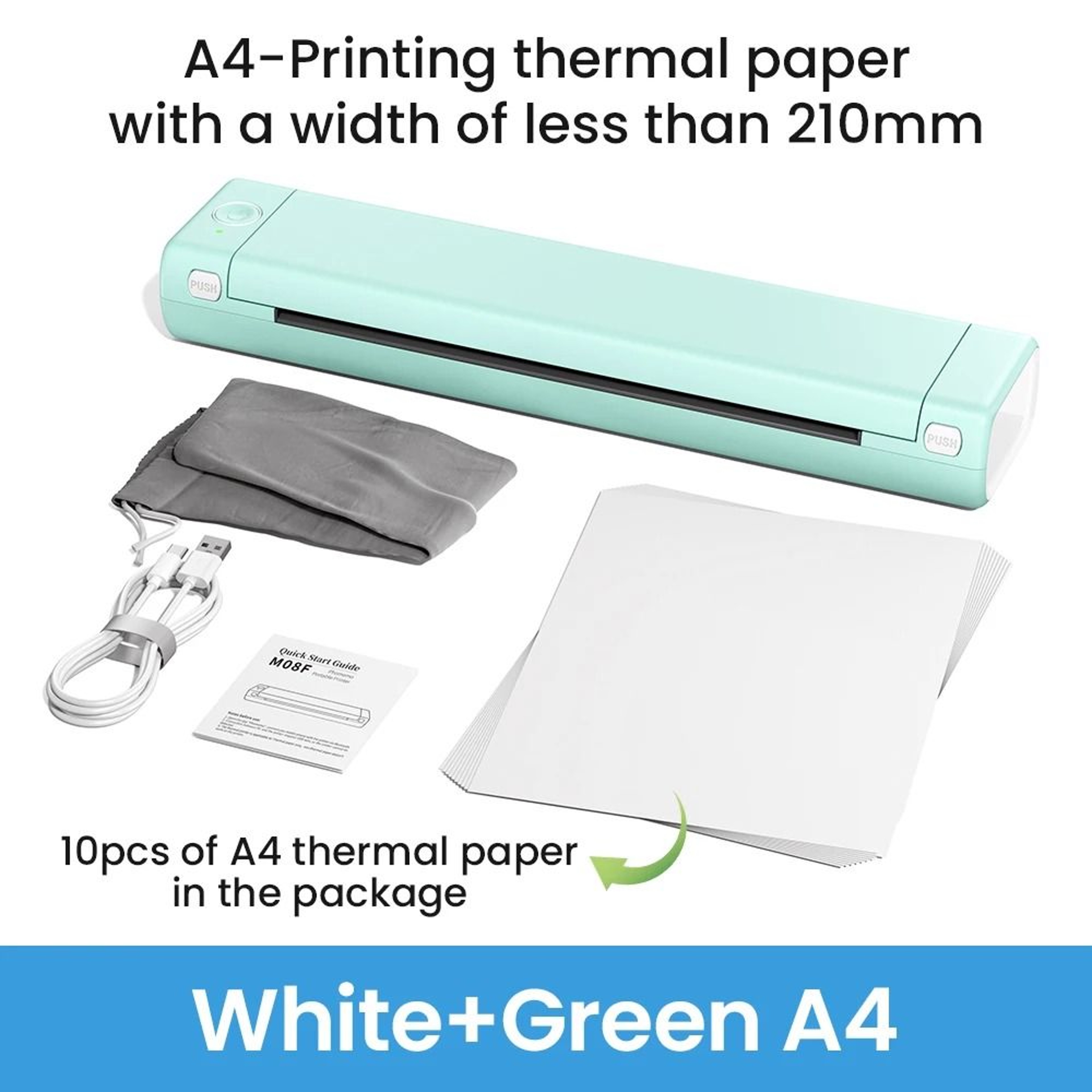 Portable Wireless A4 Thermal Printer For Documents And Stencils 15