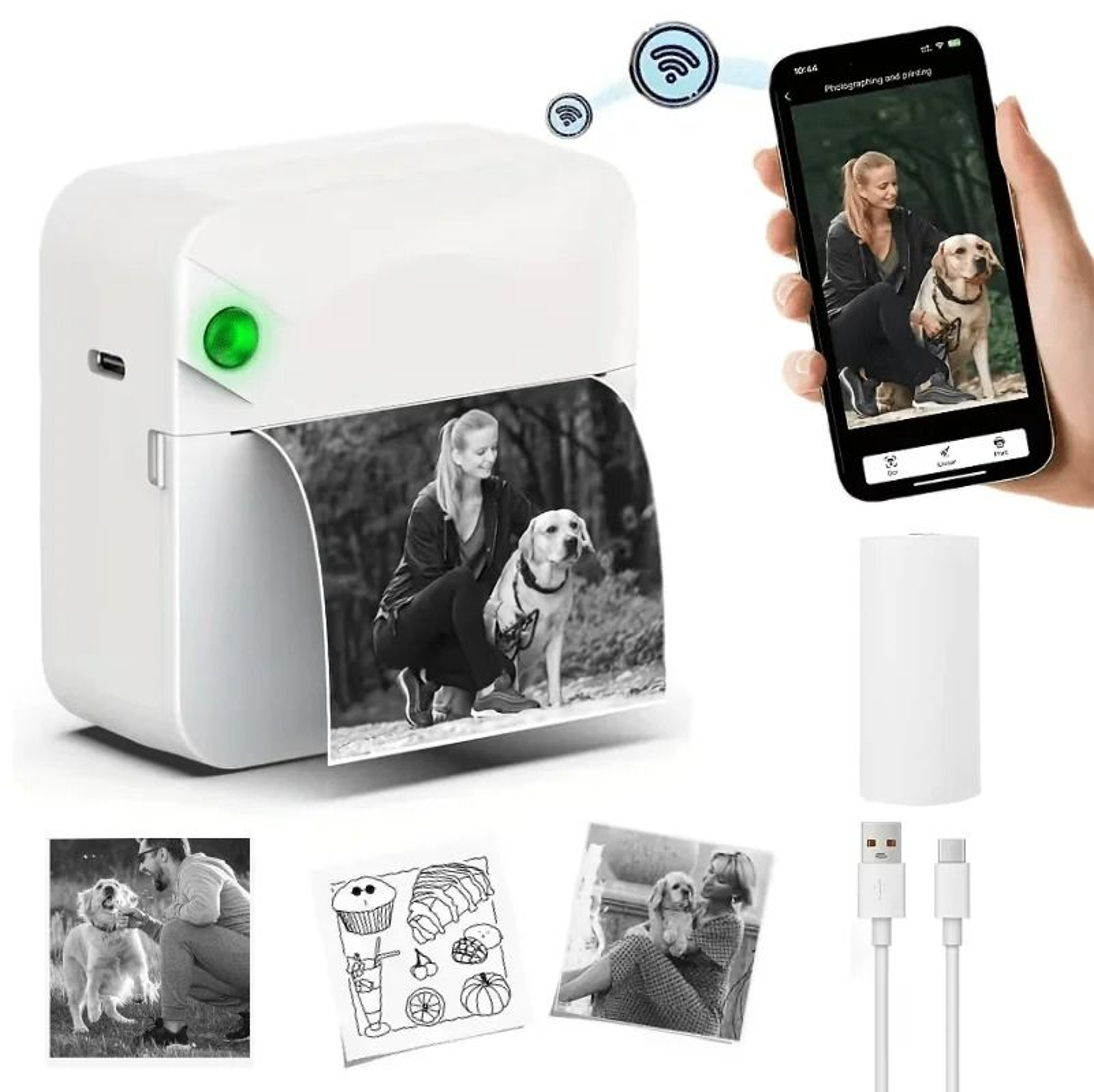 Wireless Portable Mini Thermal Photo Printer 1