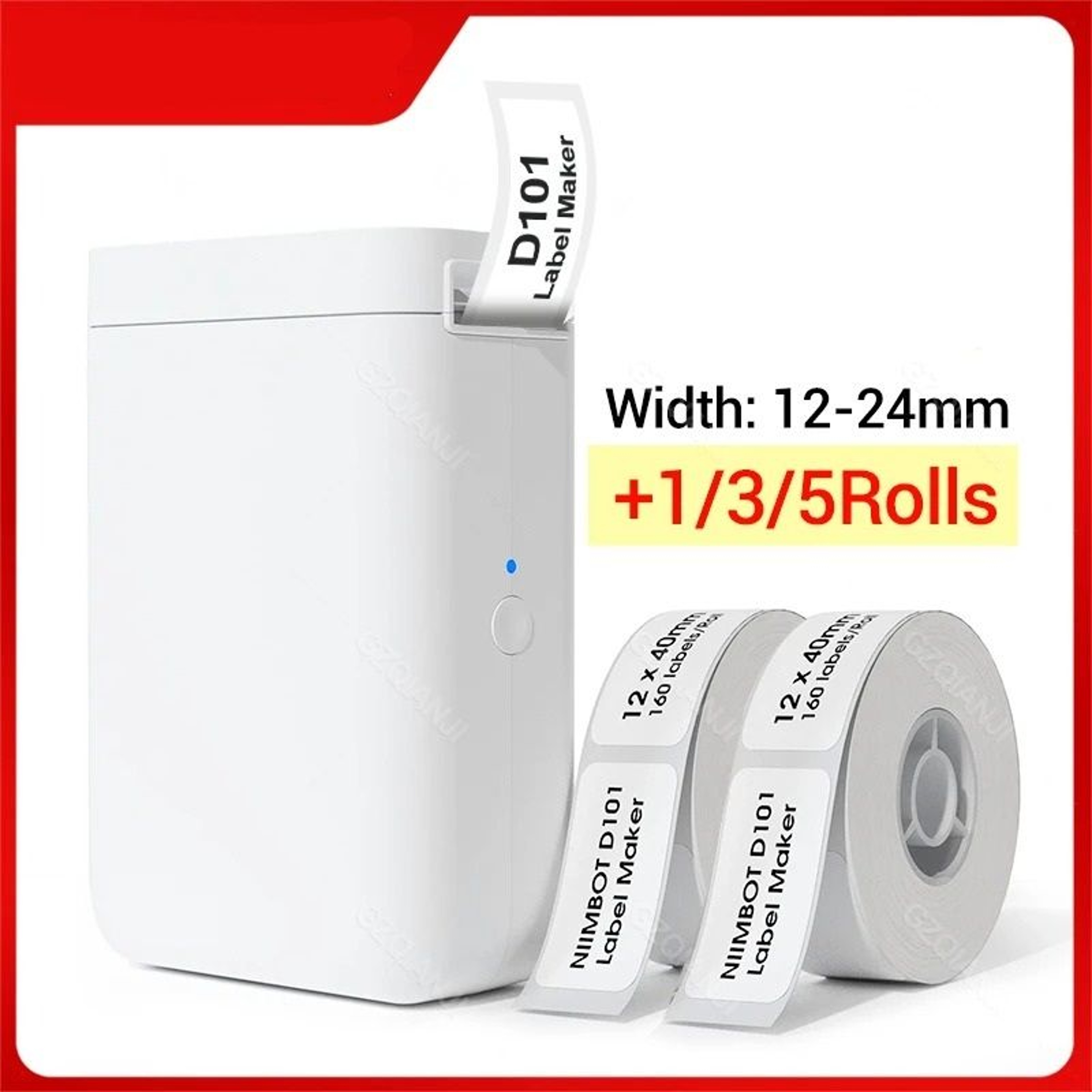 Portable Bluetooth Thermal Label Printer 1 In Max Width 0