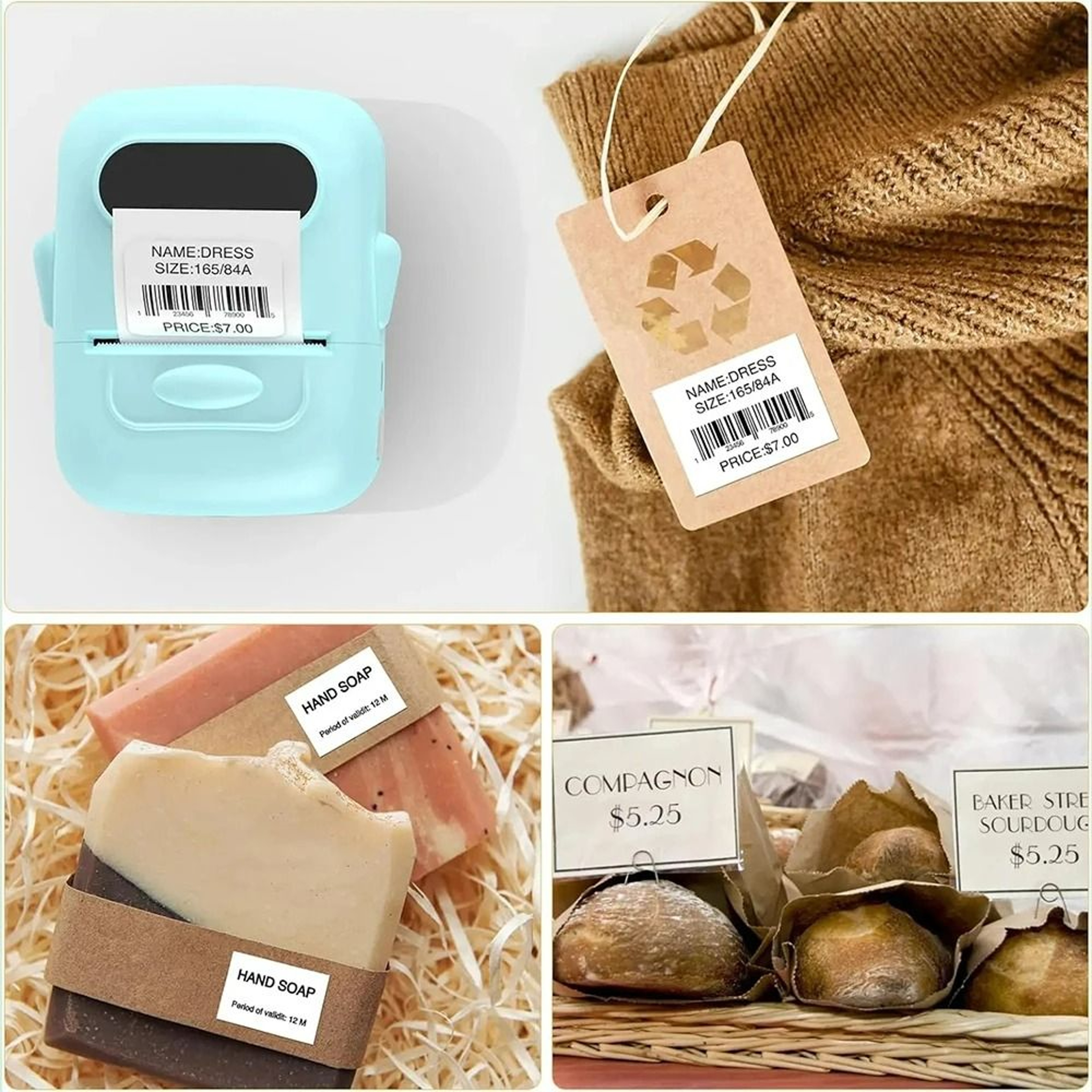 Portable Wireless Thermal Label Printer 047 To 197 In Width 4