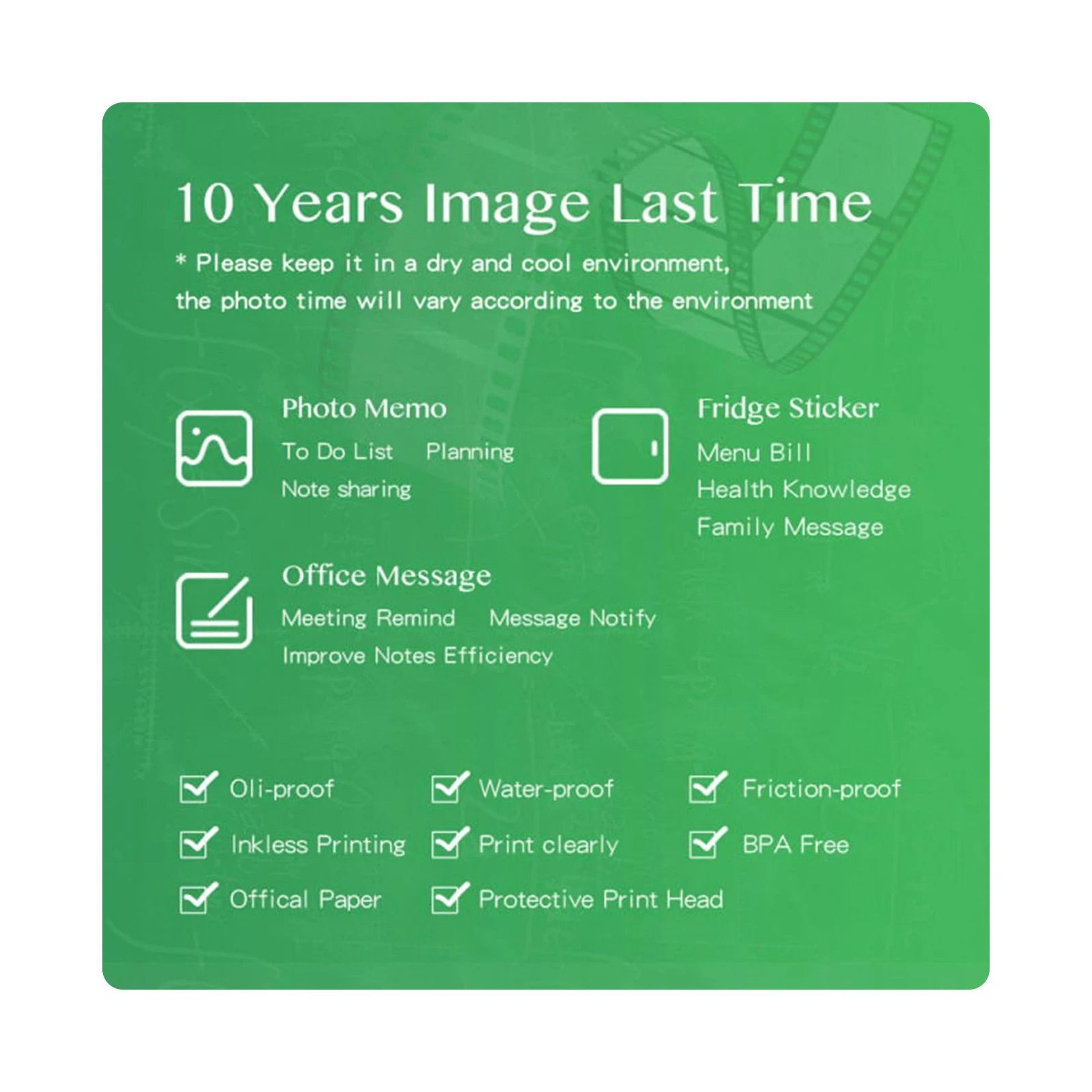 MultiSize Thermal Sticker  Paper Rolls For Pocket Printers 3