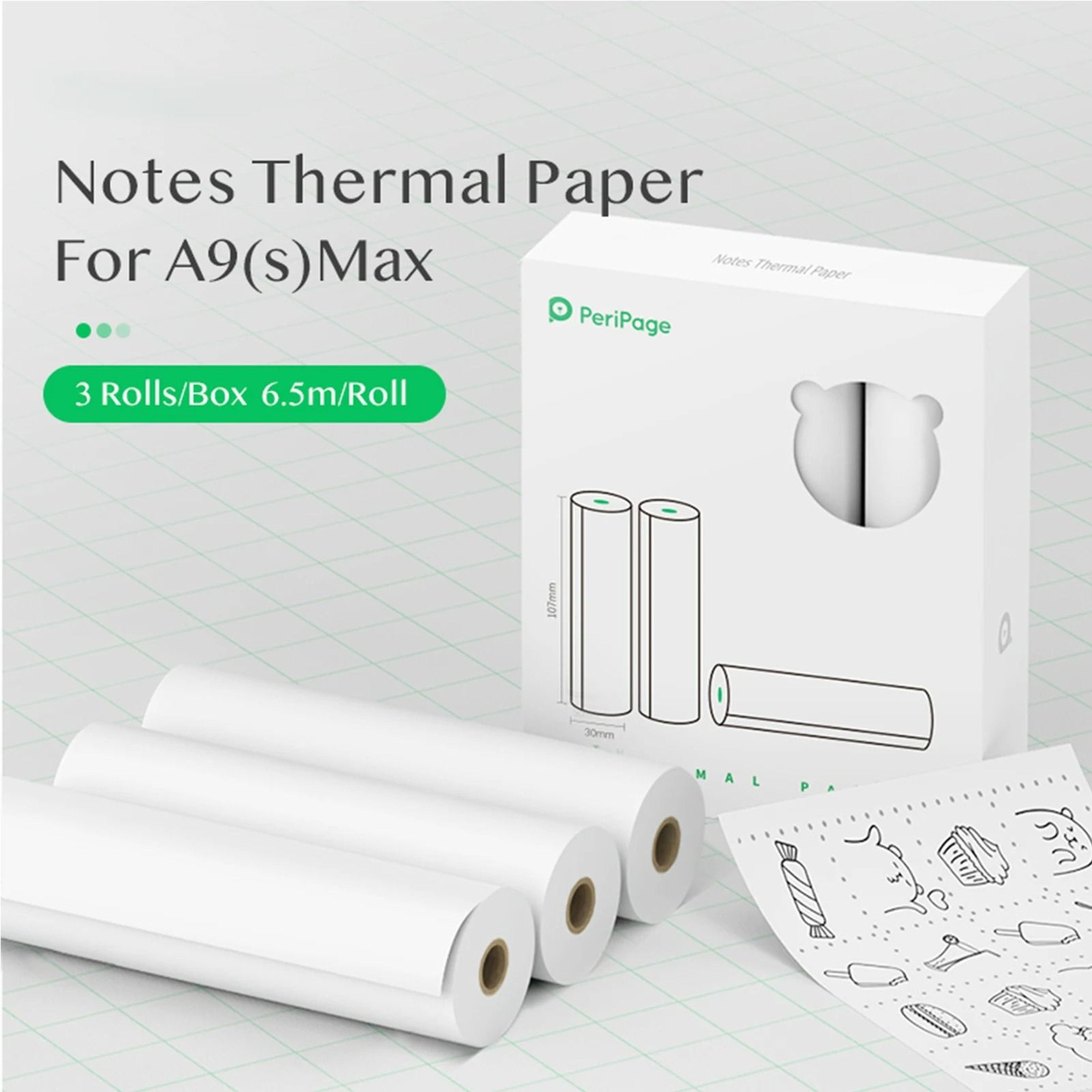 MultiSize Thermal Sticker  Paper Rolls For Pocket Printers 7