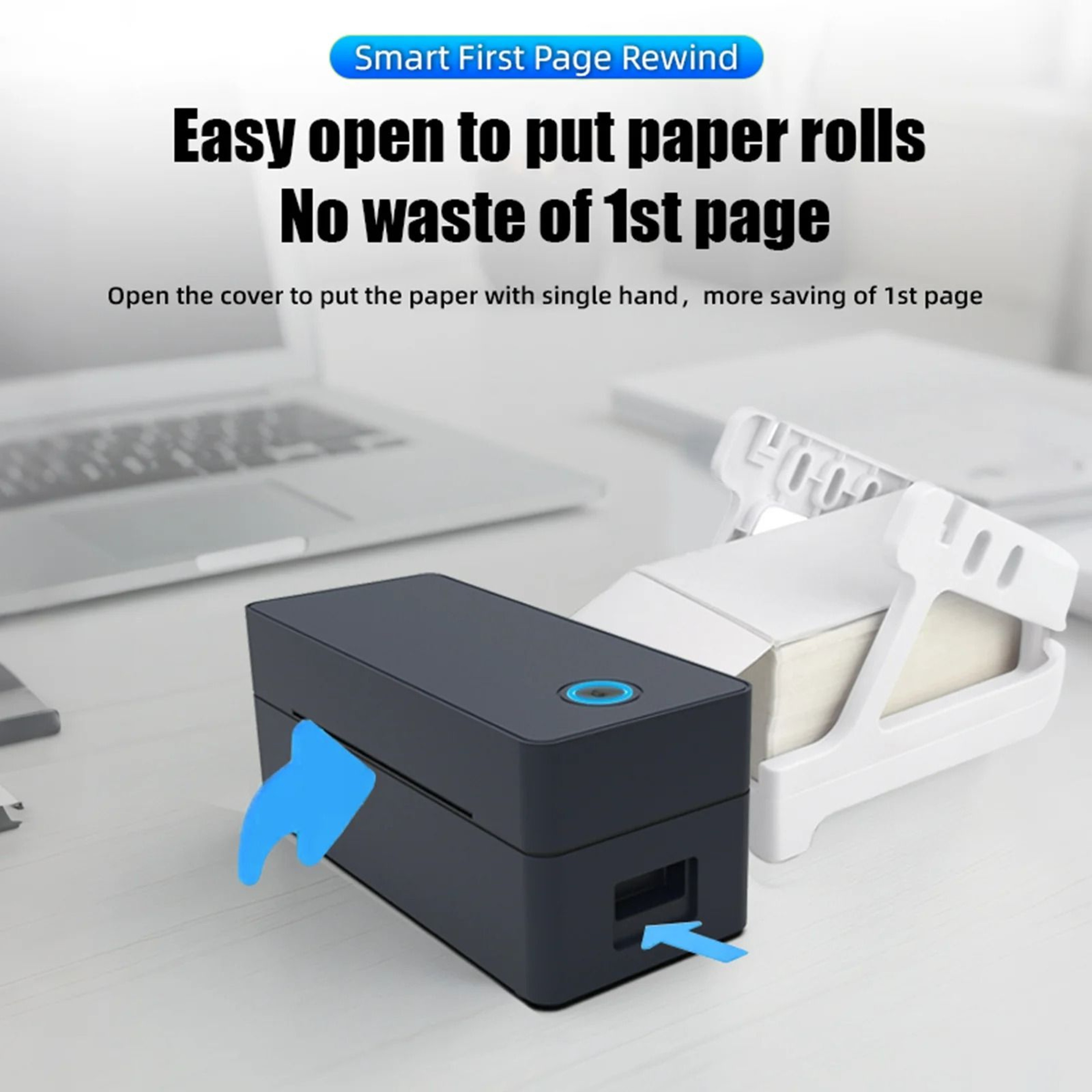 Wireless 4x6 Thermal Shipping Label Printer US Plug 3