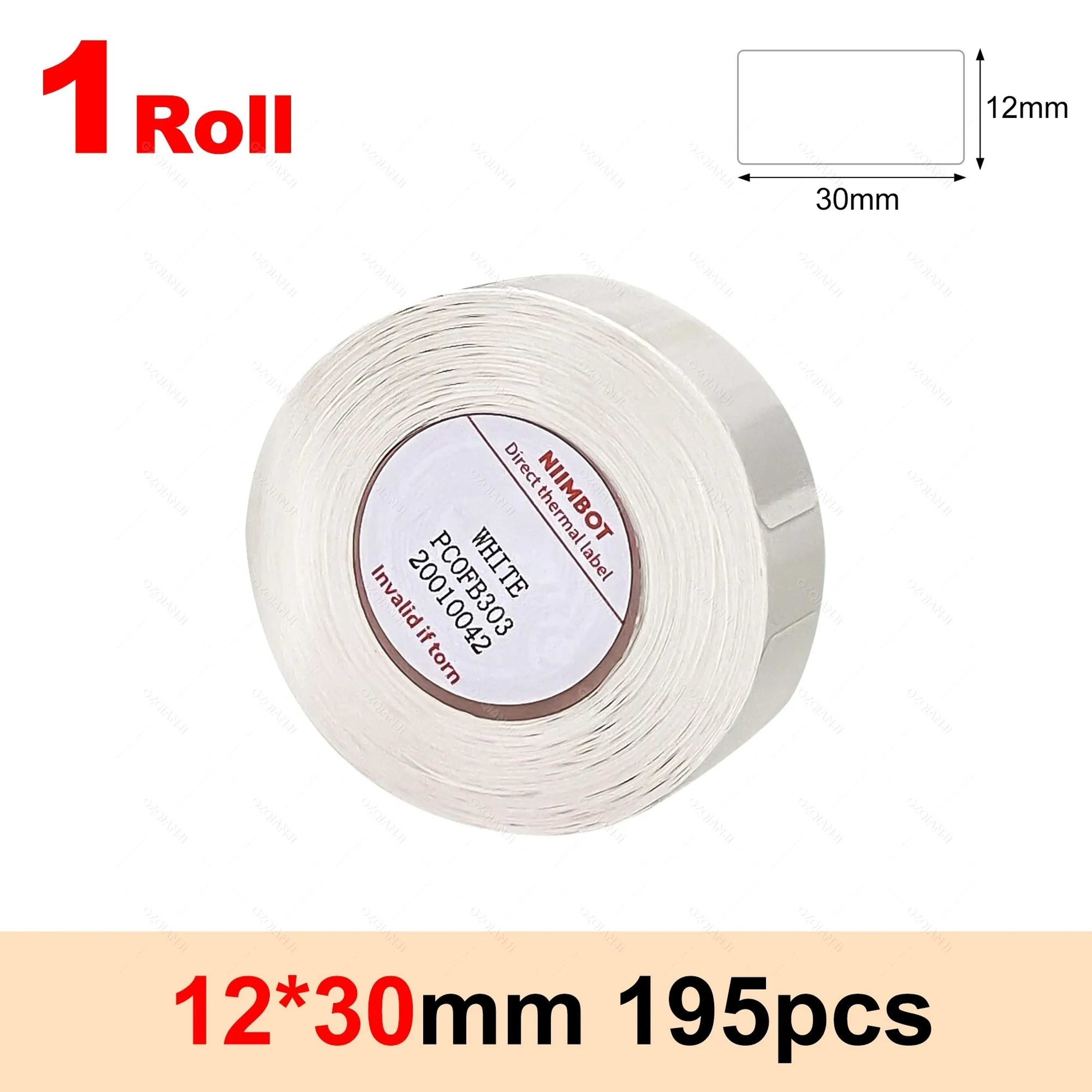 White SelfAdhesive Thermal Label Rolls 10