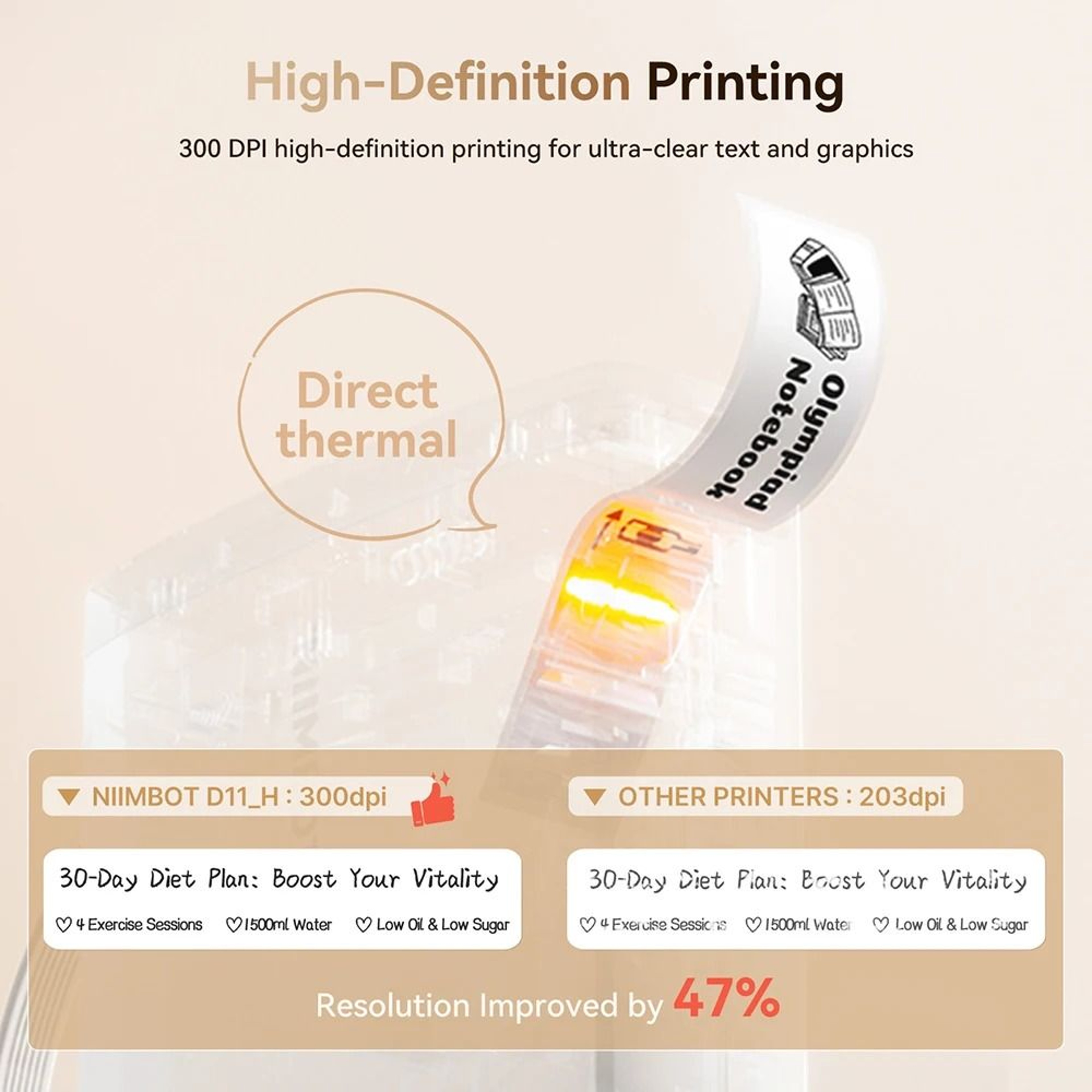 Portable Wireless Bluetooth InkFree Direct Thermal Label Printer 2