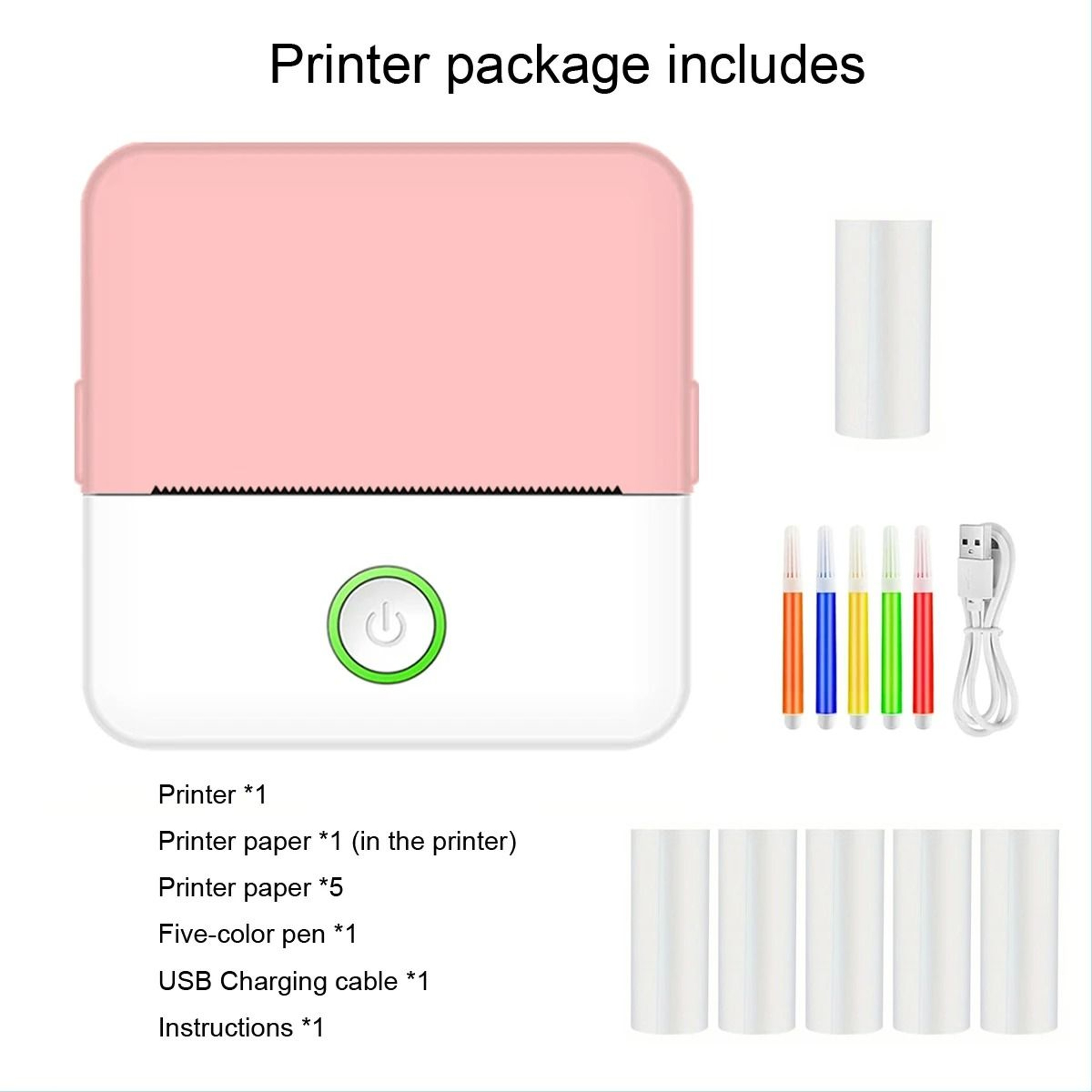 Bluetooth Pocket Thermal Mini Sticker Printer 12