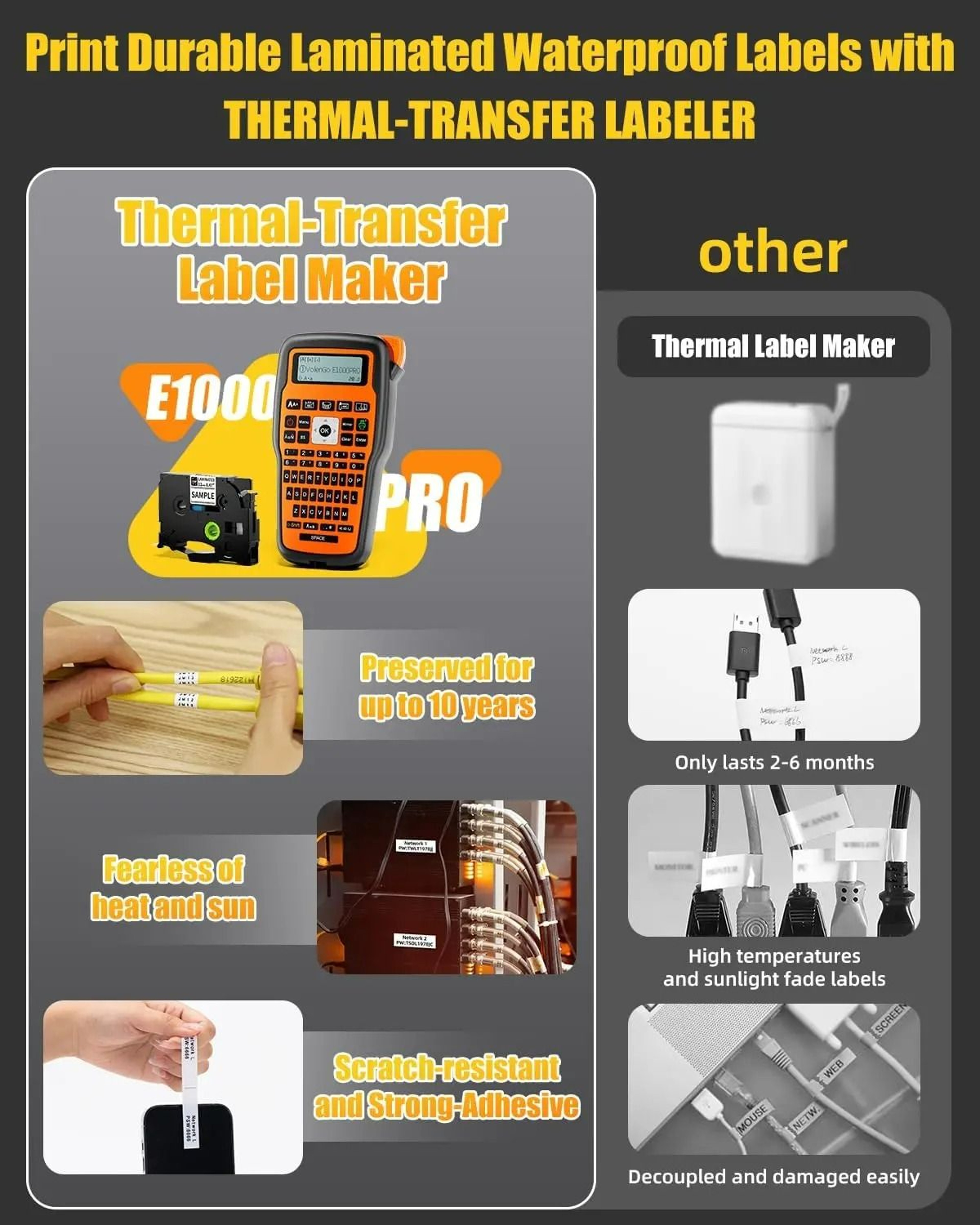 Handheld Industrial Cable  Wire Label Maker 2