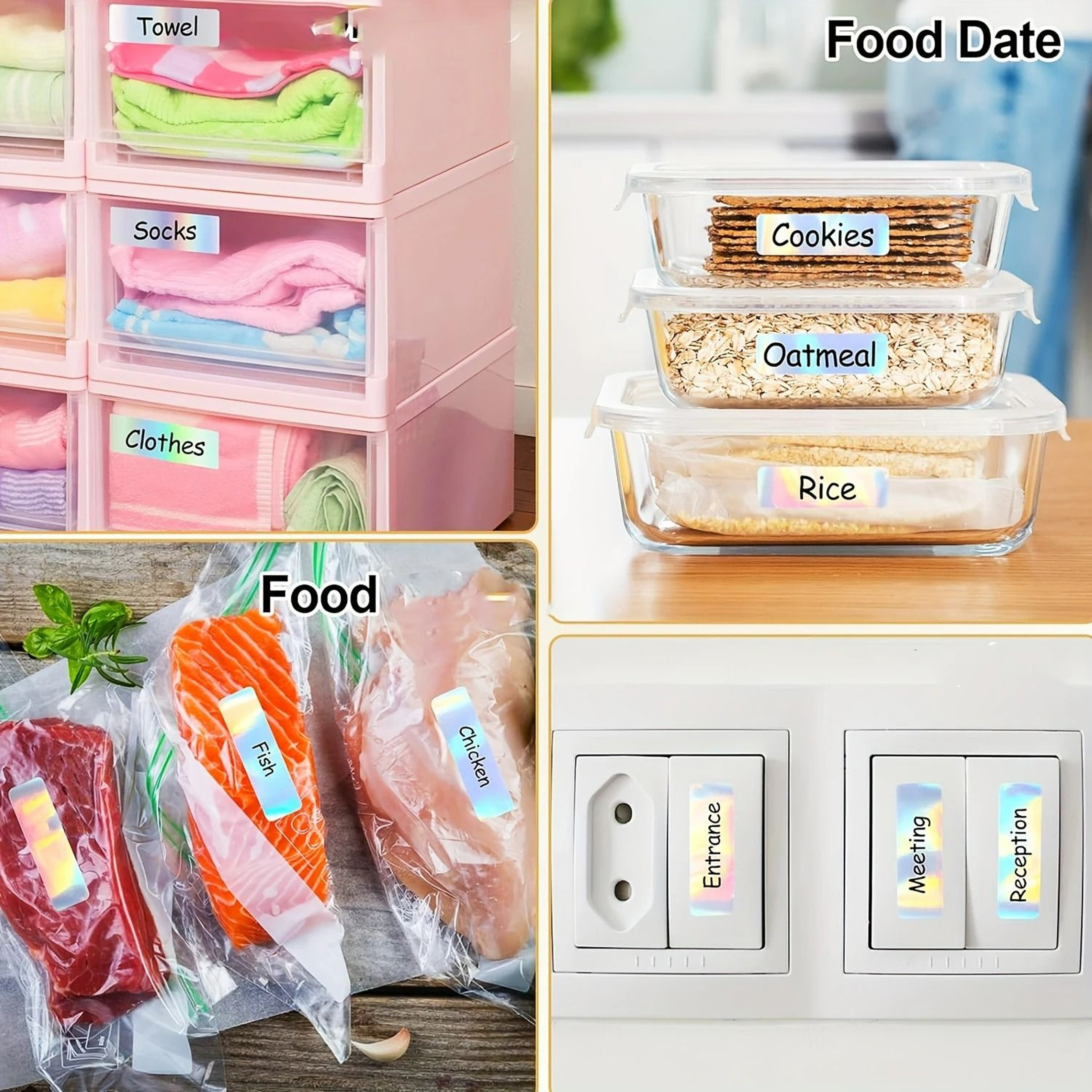 Multipurpose Thermal Label Sticker Rolls SelfAdhesive 4