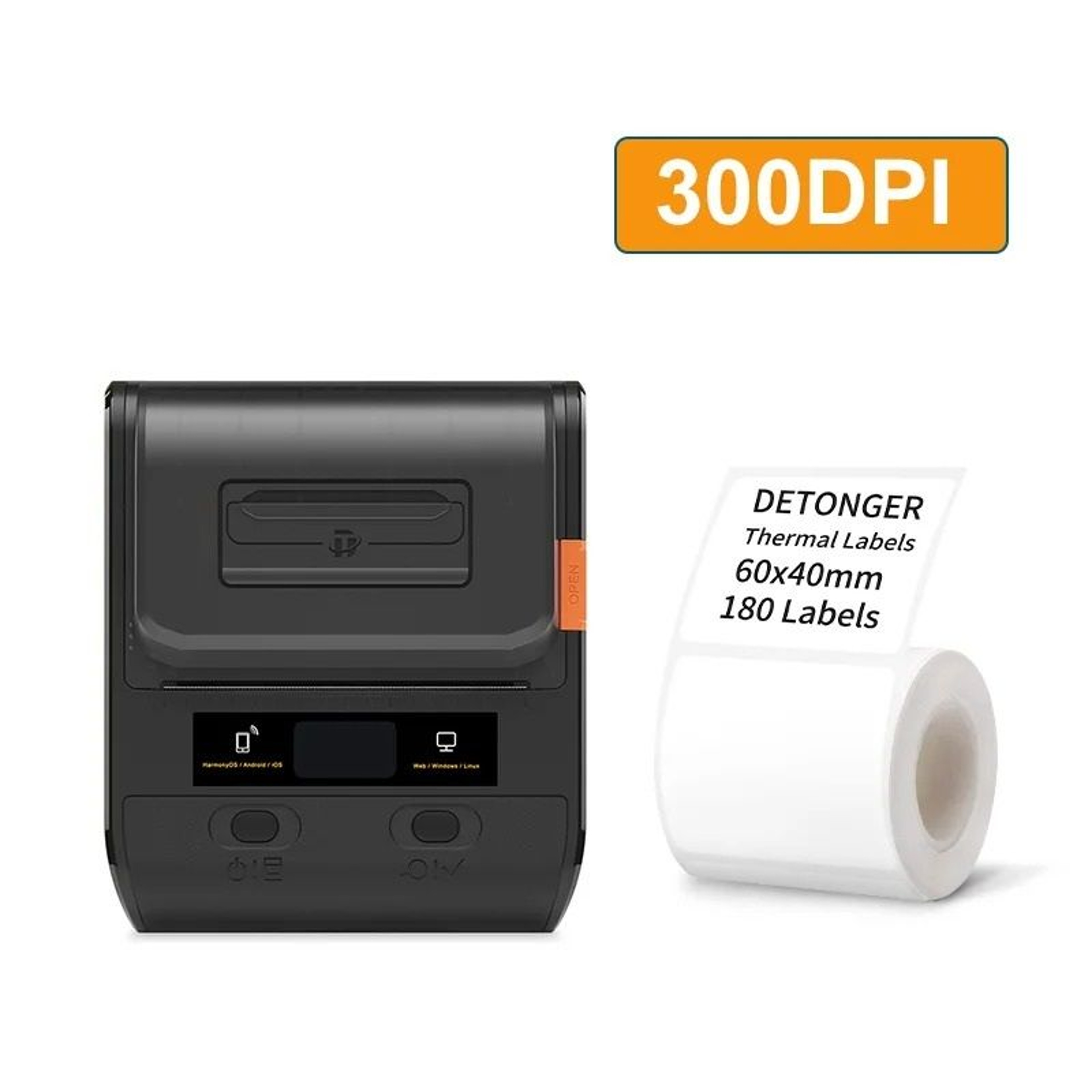 300 DPI Wireless Portable Thermal Label Printer 8