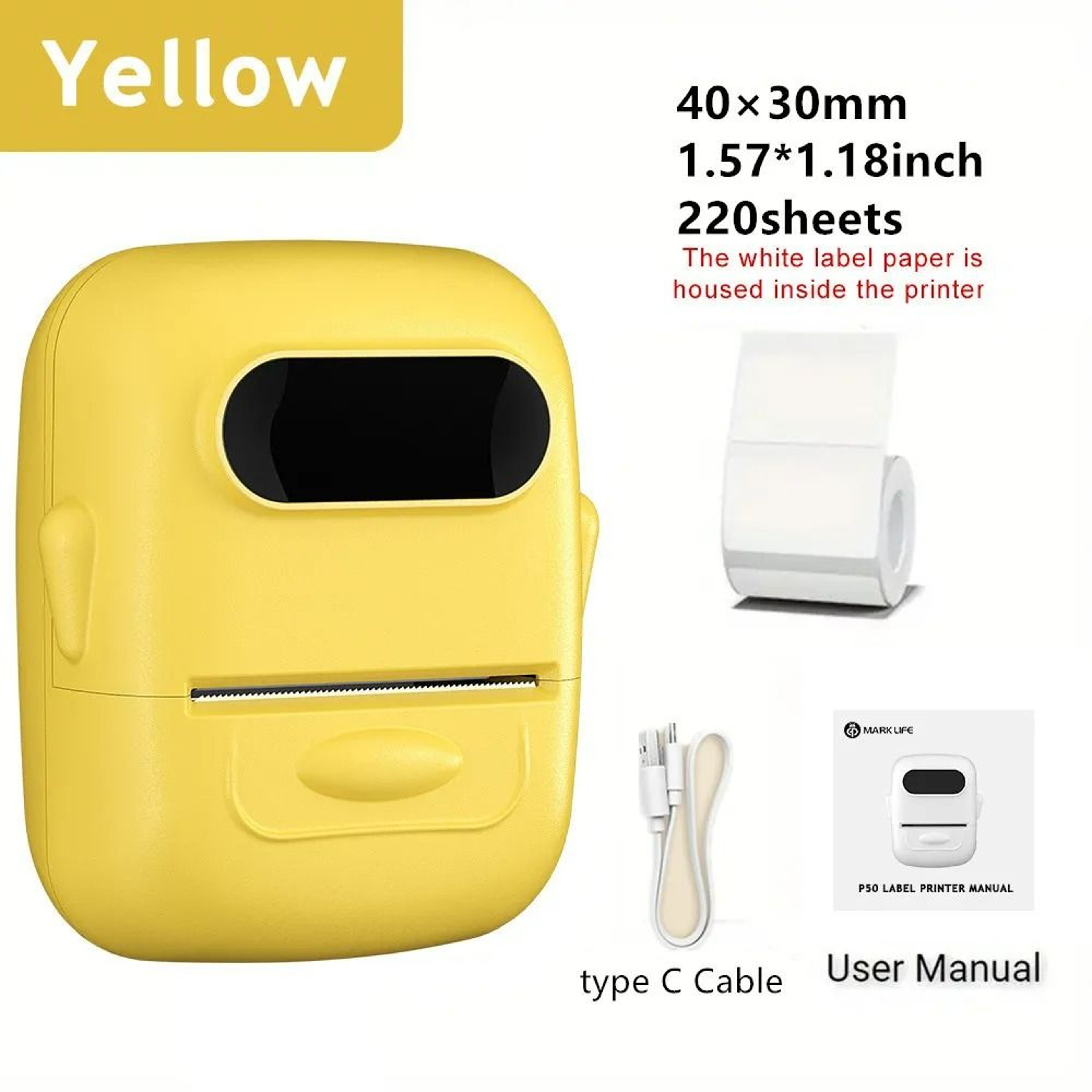 Wireless 2Inch Commercial Thermal Label Printer Compact  Rechargeable Design 13