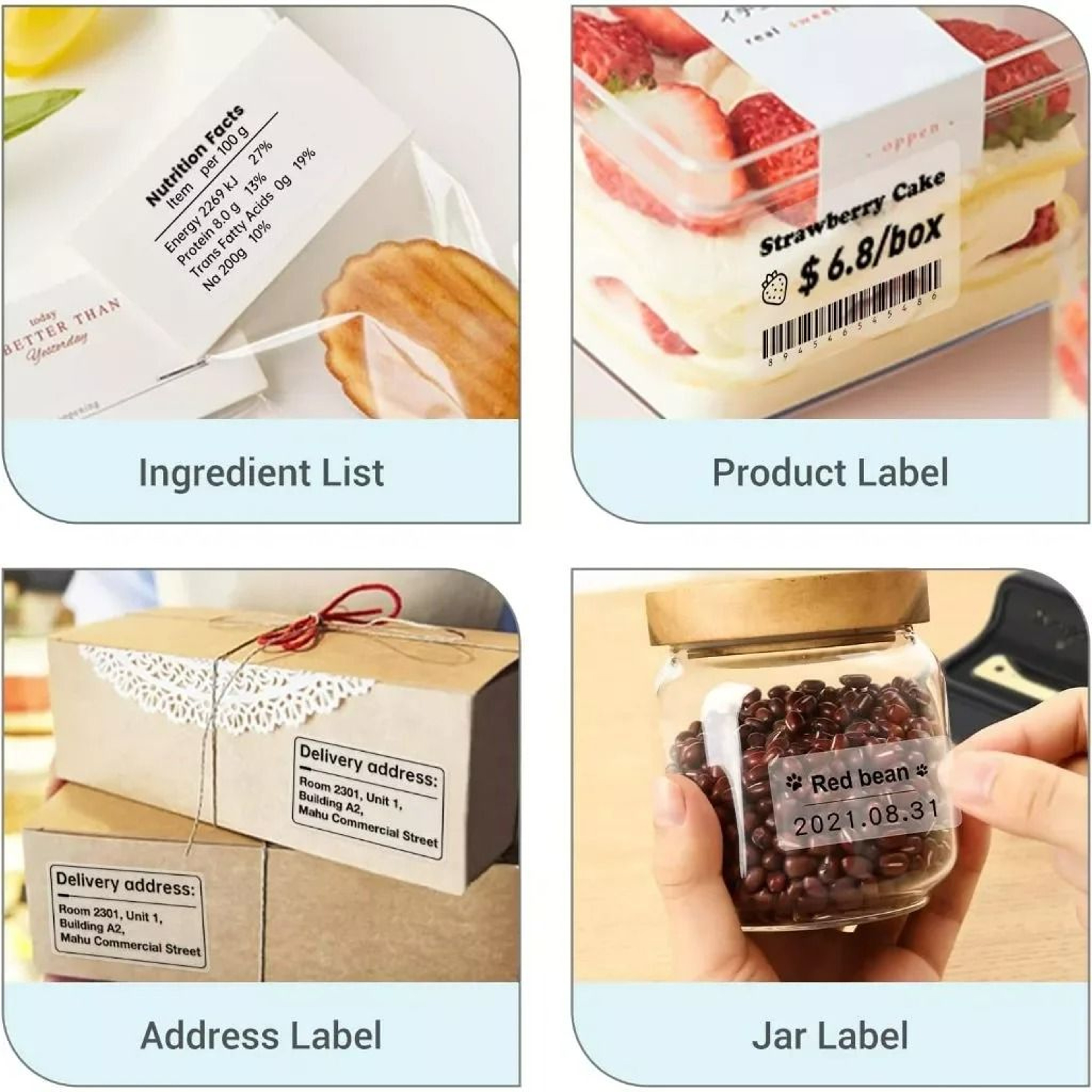 Elite Transparent Thermal Label Sticker Rolls 4