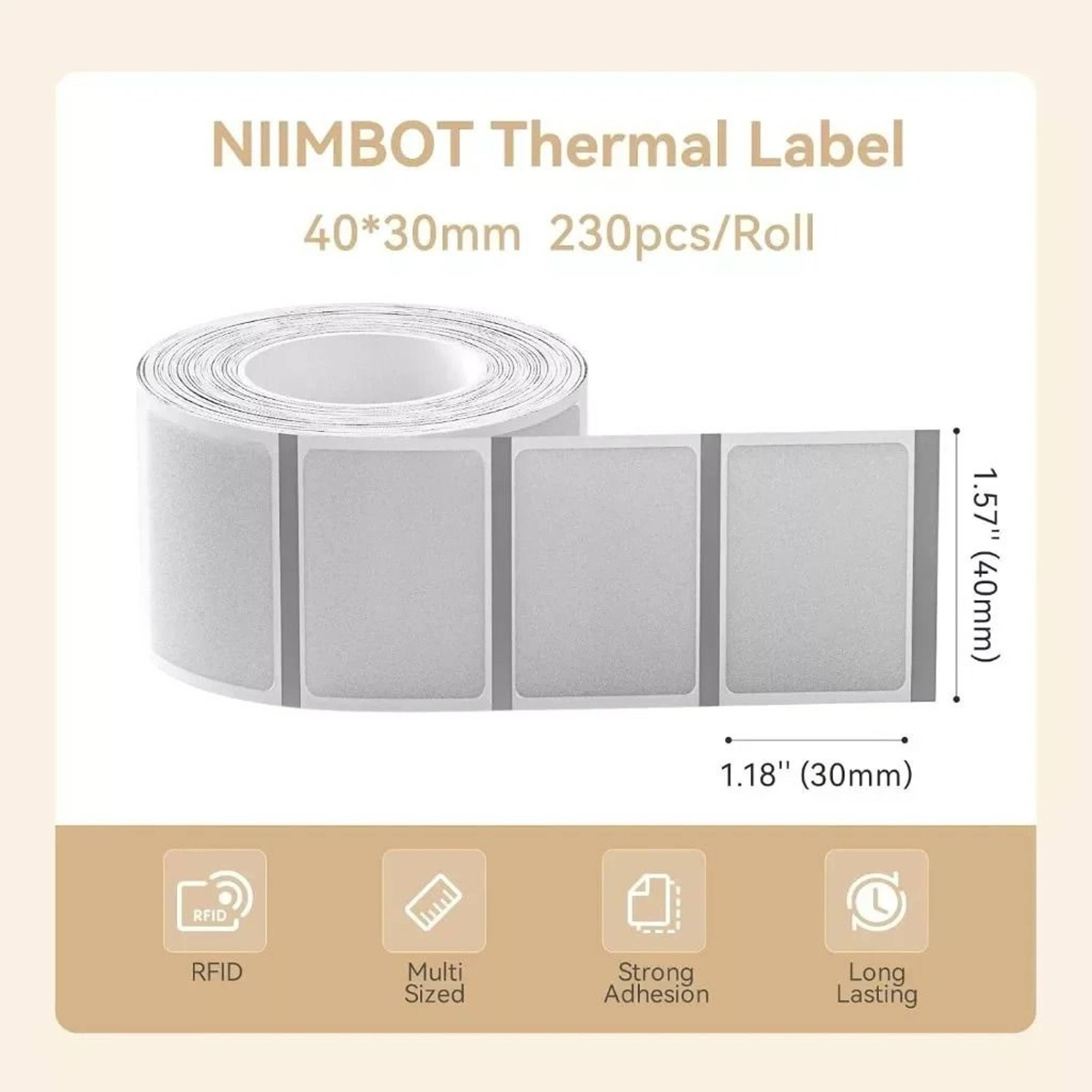 Elite Transparent Thermal Label Sticker Rolls 1