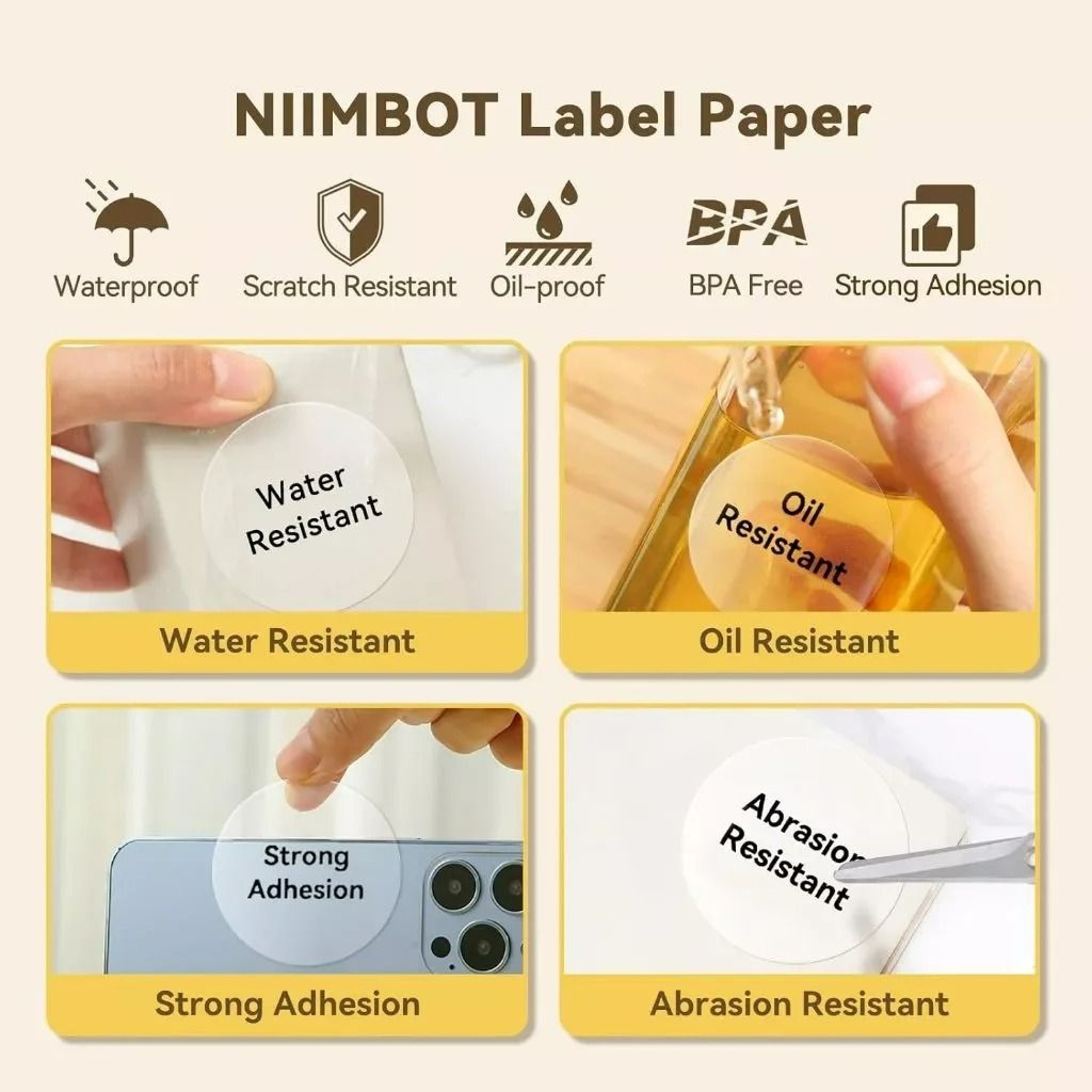 Elite Transparent Thermal Label Sticker Rolls 2