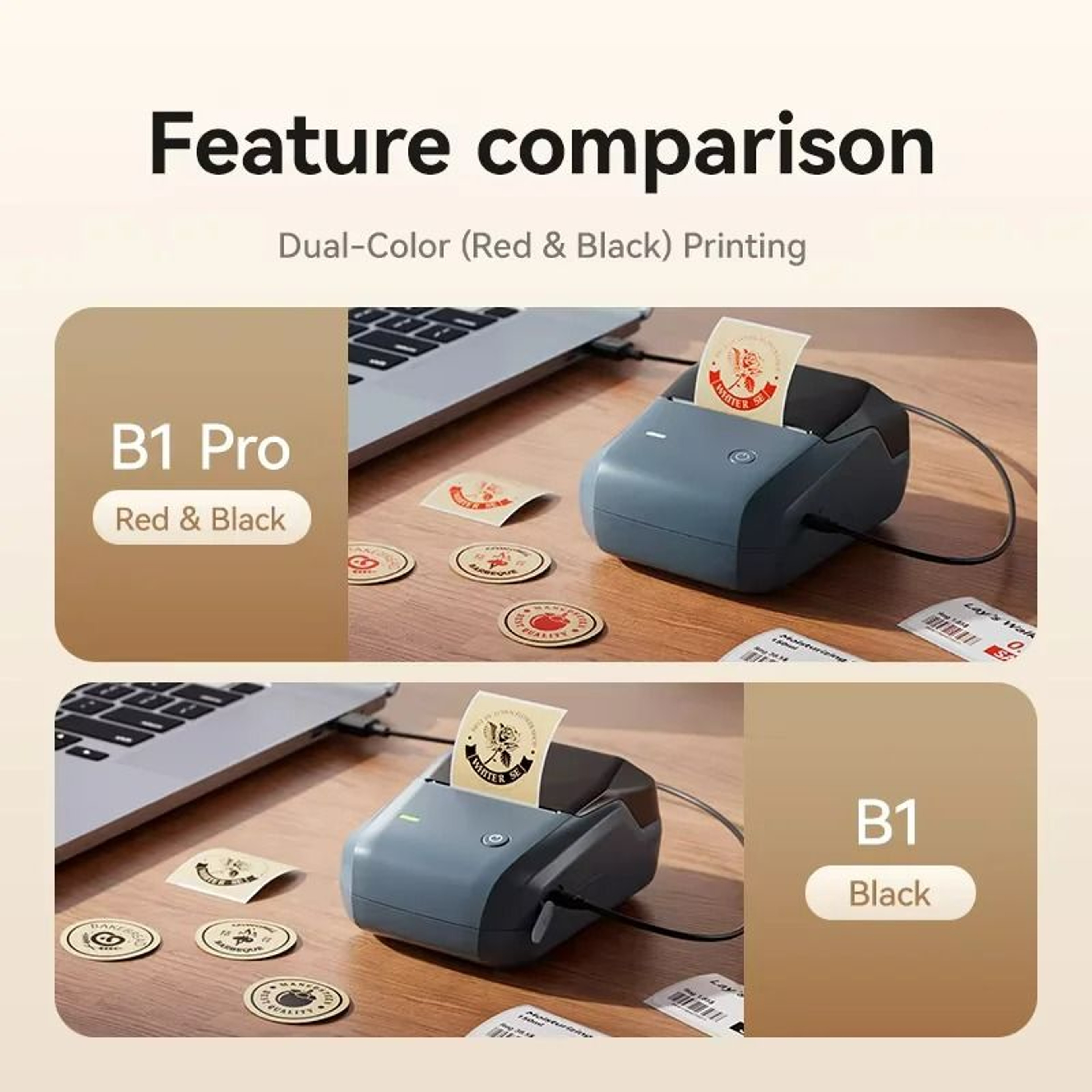 Wireless 2Inch HighDefinition Thermal Label Printer 3