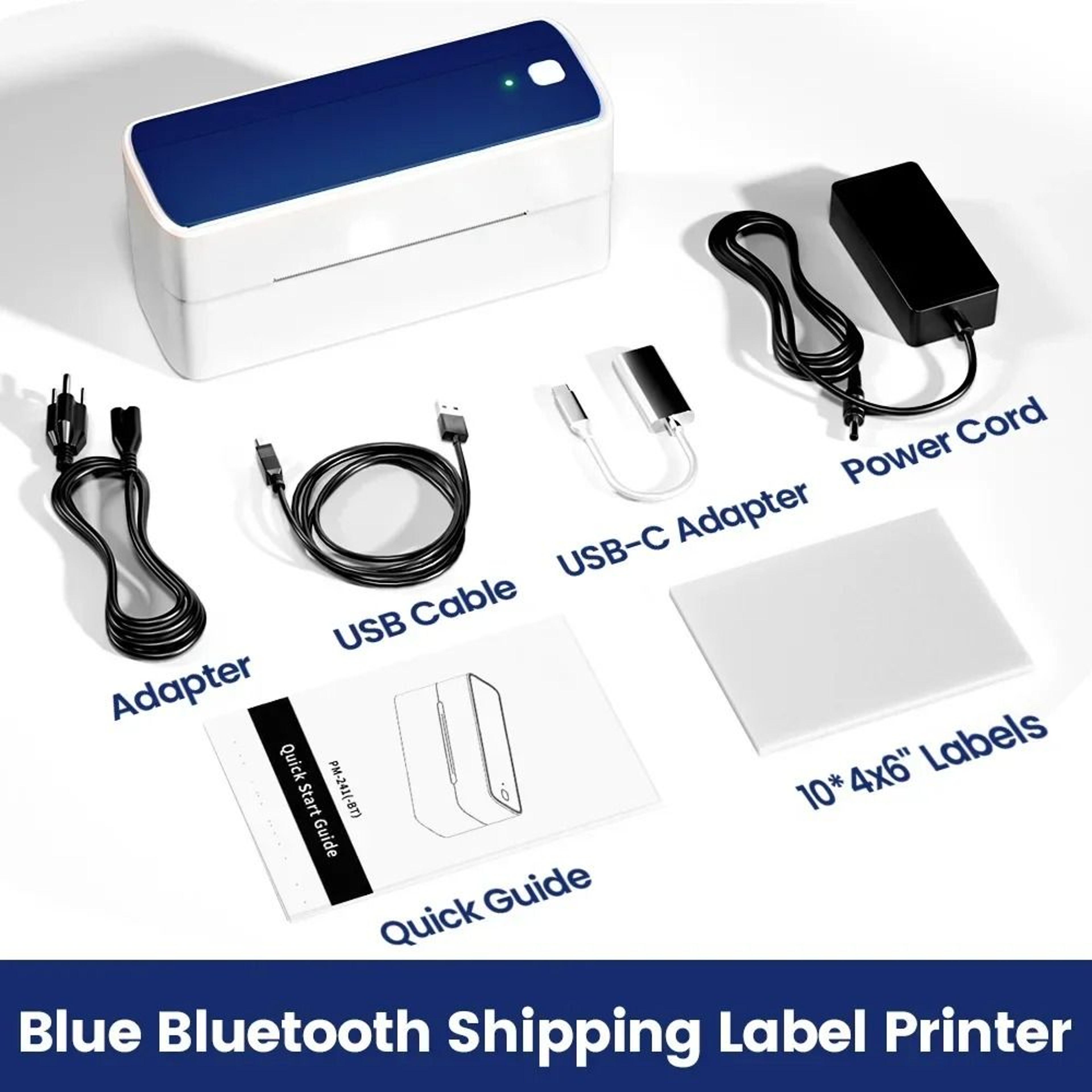 4x6 Wireless Bluetooth Thermal Shipping Label Printer For IOS Android Mac  Windows 11