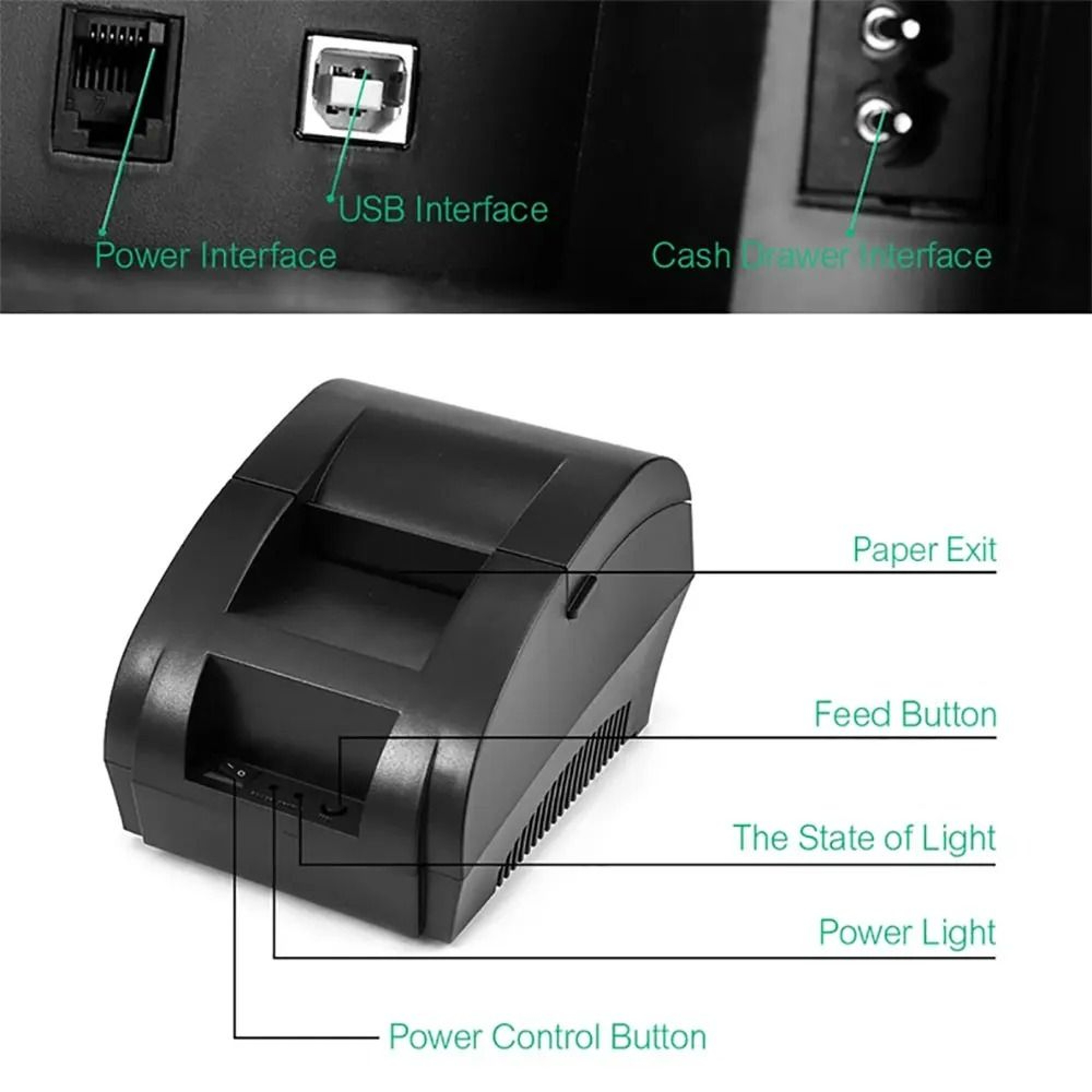 58mm USB  Bluetooth Thermal Receipt Printer For POS  Supermarket 4