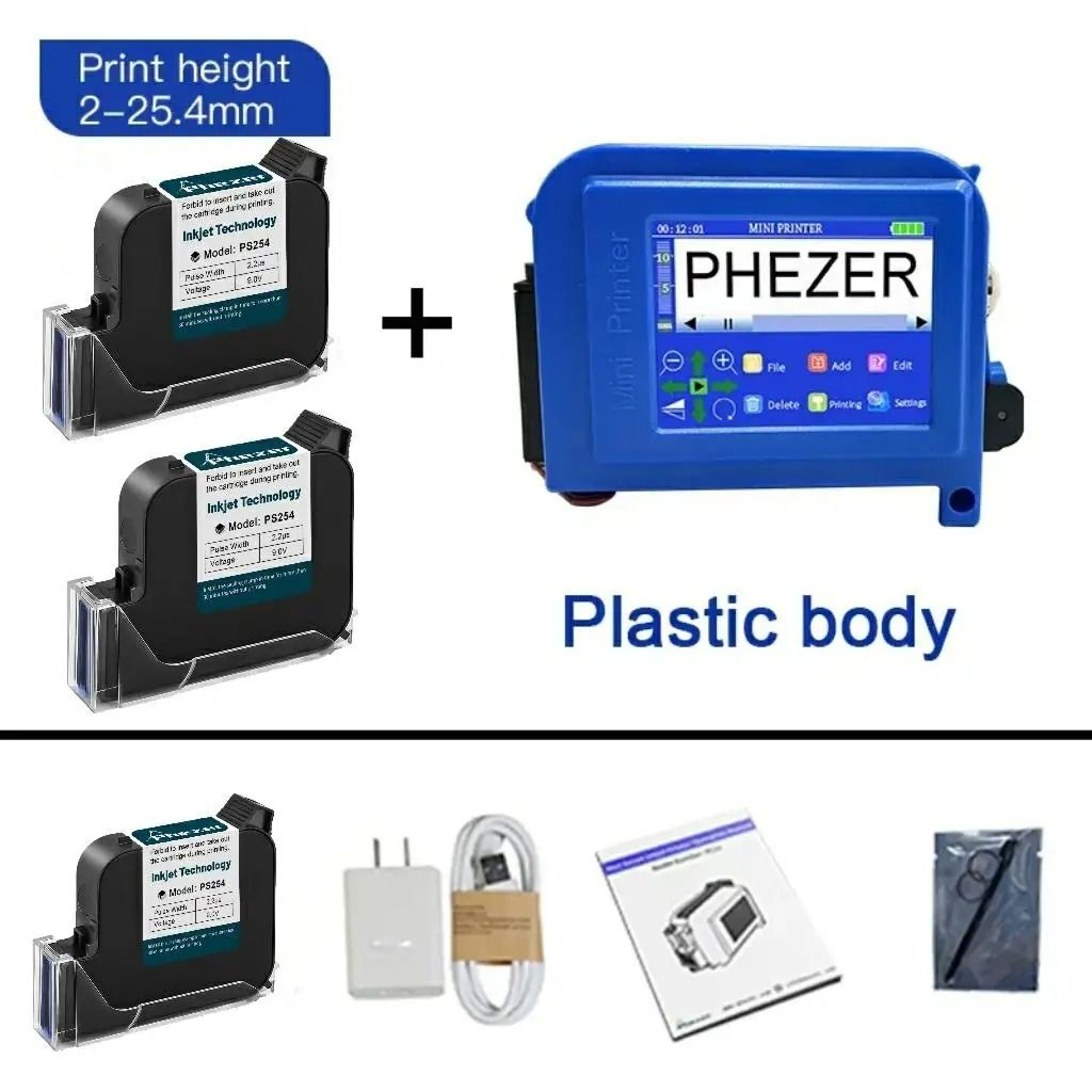 Mini Handheld Inkjet Printer For QR Code Logo  Expiry Date 11