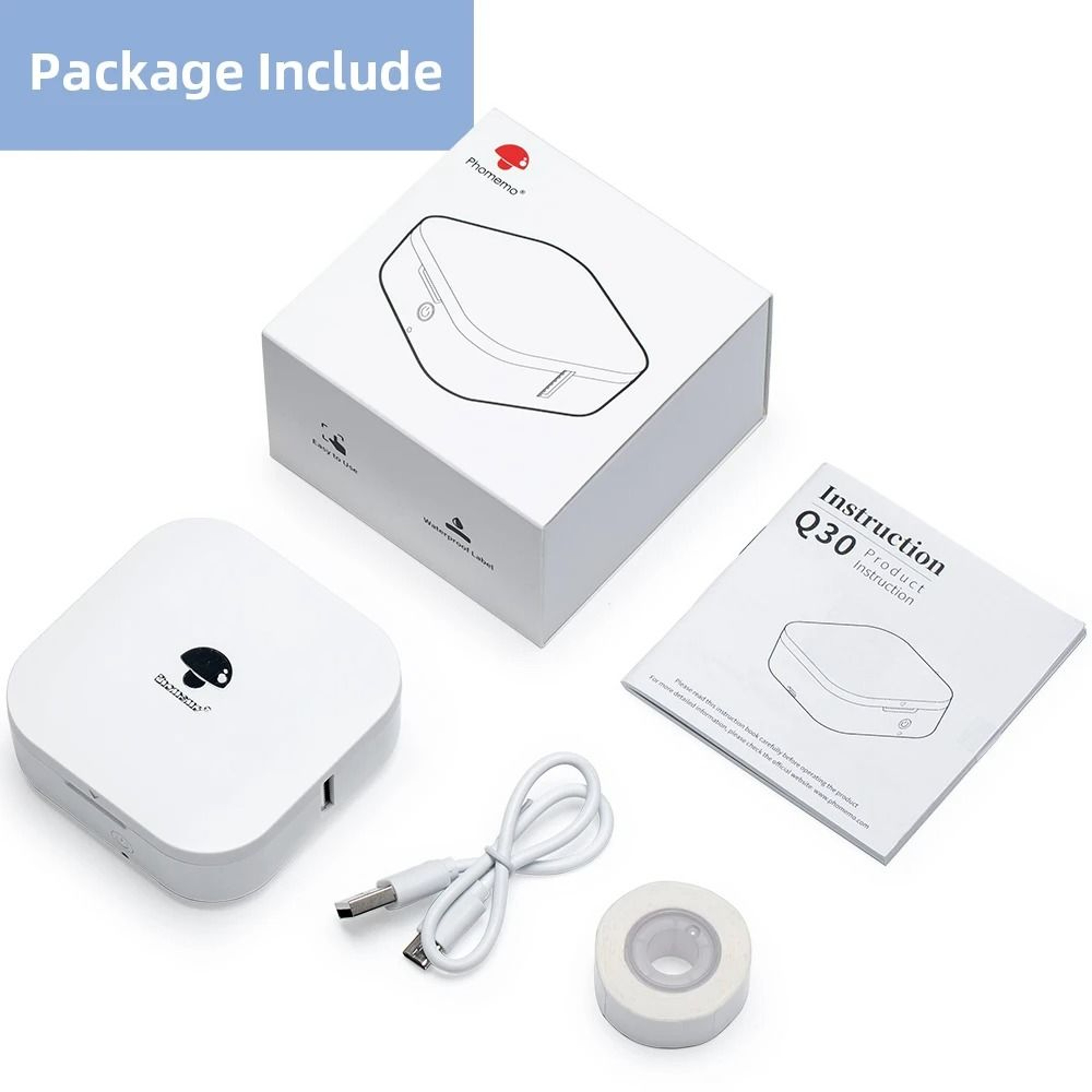 Wireless Mini Thermal Label  Barcode Maker For Home Office  School 6