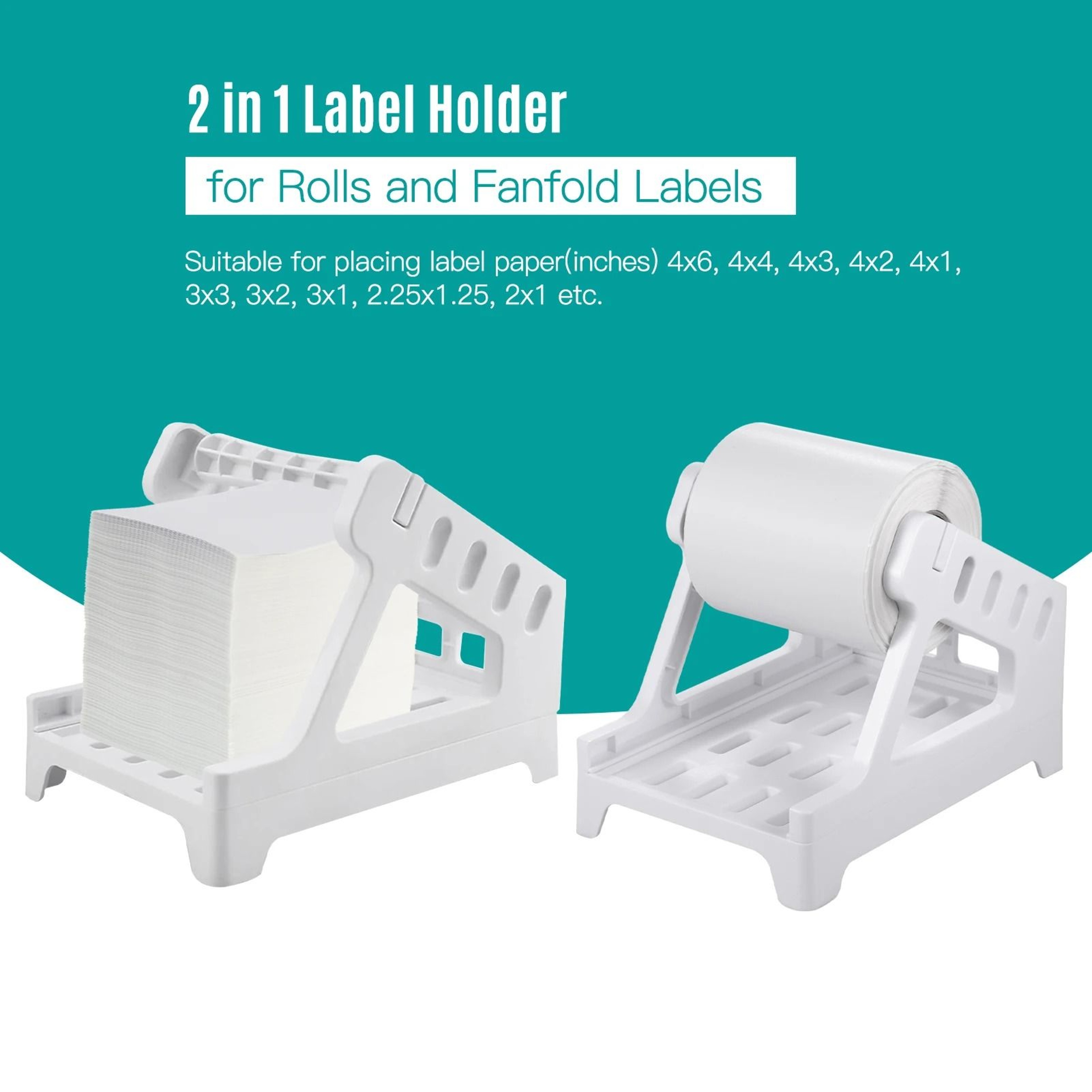2in1 Universal Desktop Thermal Label Holder  Dispenser 2