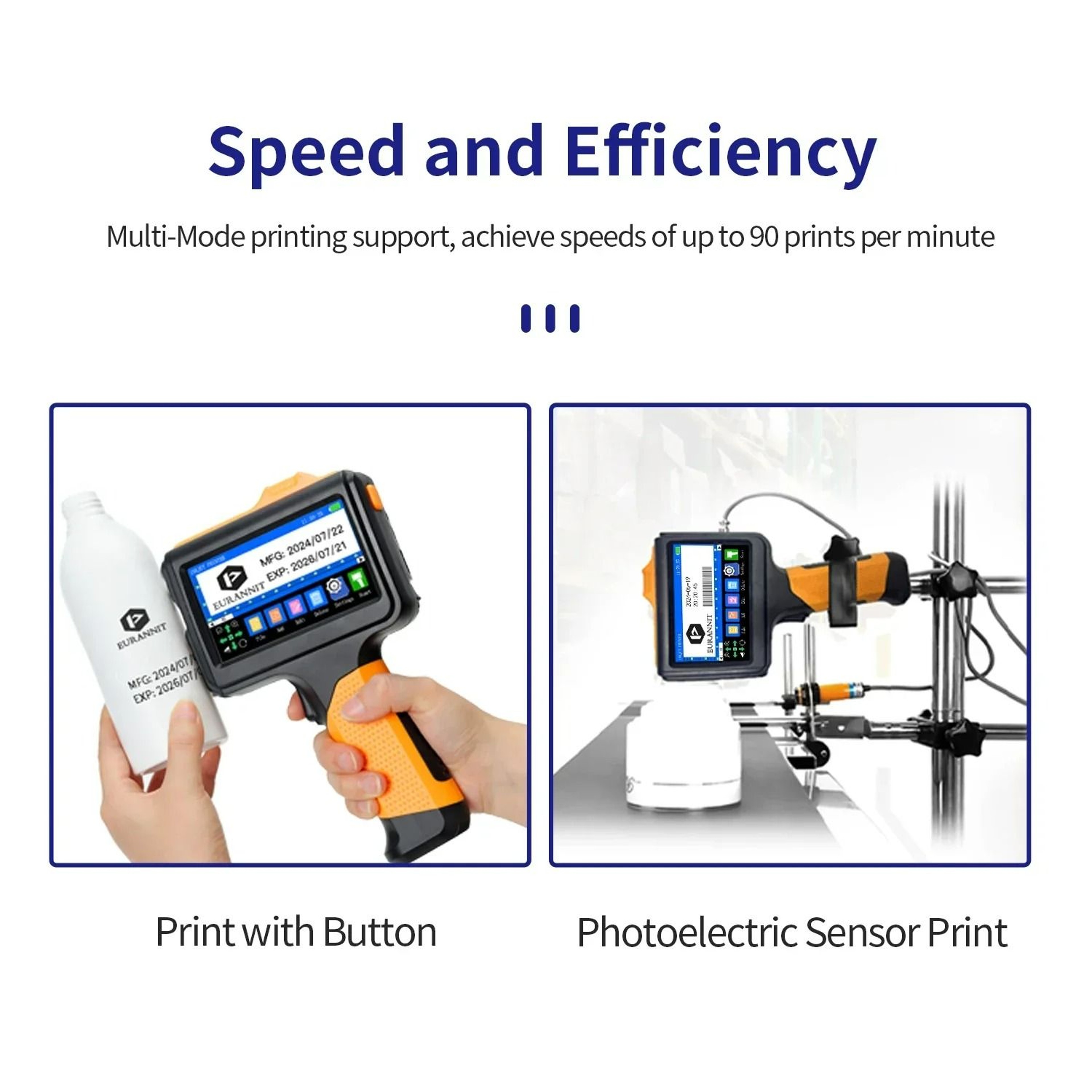 127mm Portable Handheld Inkjet Printer For Barcode  Expiration Coding 1
