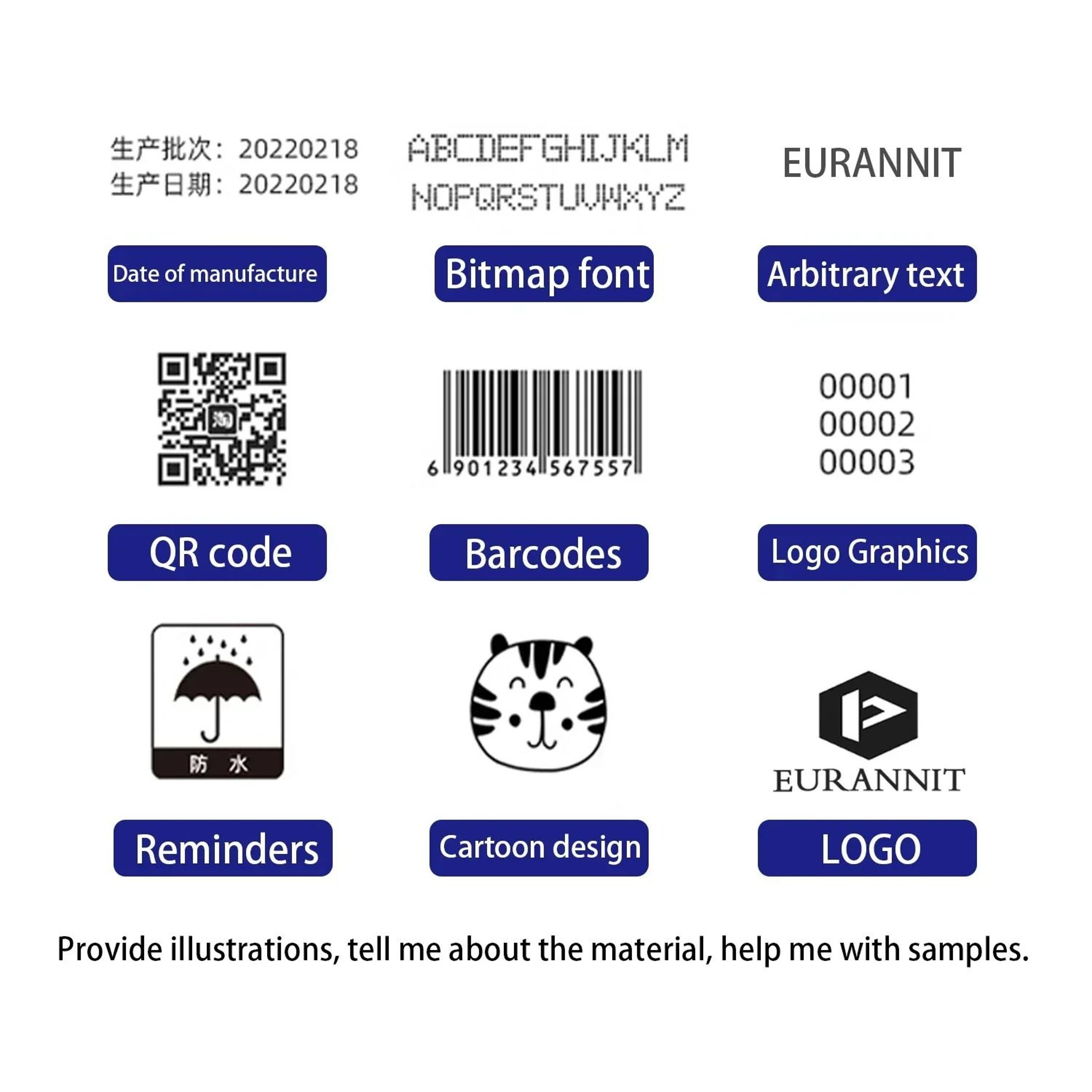127mm Portable Handheld Inkjet Printer For Barcode  Expiration Coding 3