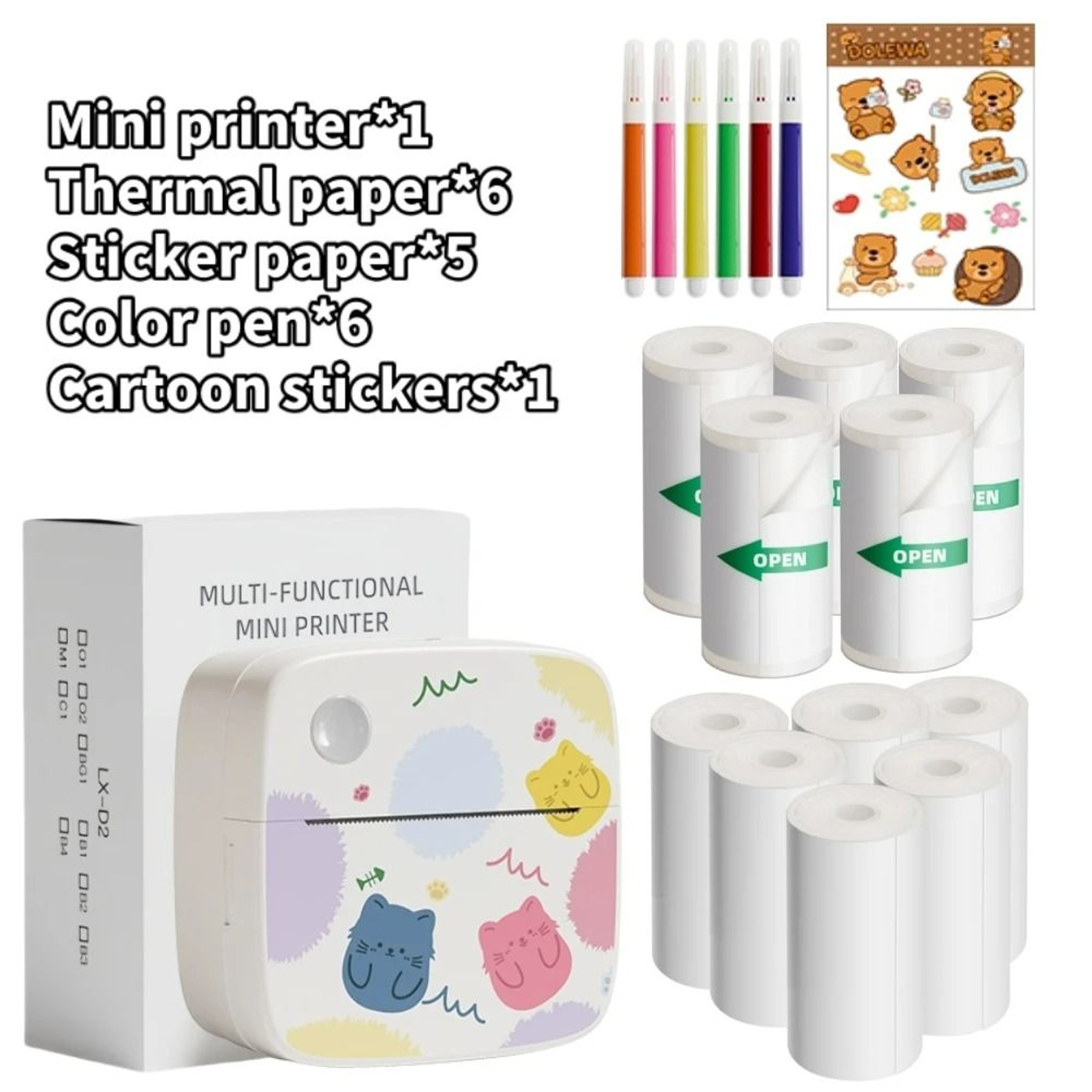 Wireless Portable Thermal Pocket Printer For Photo  Sticker Printing 8