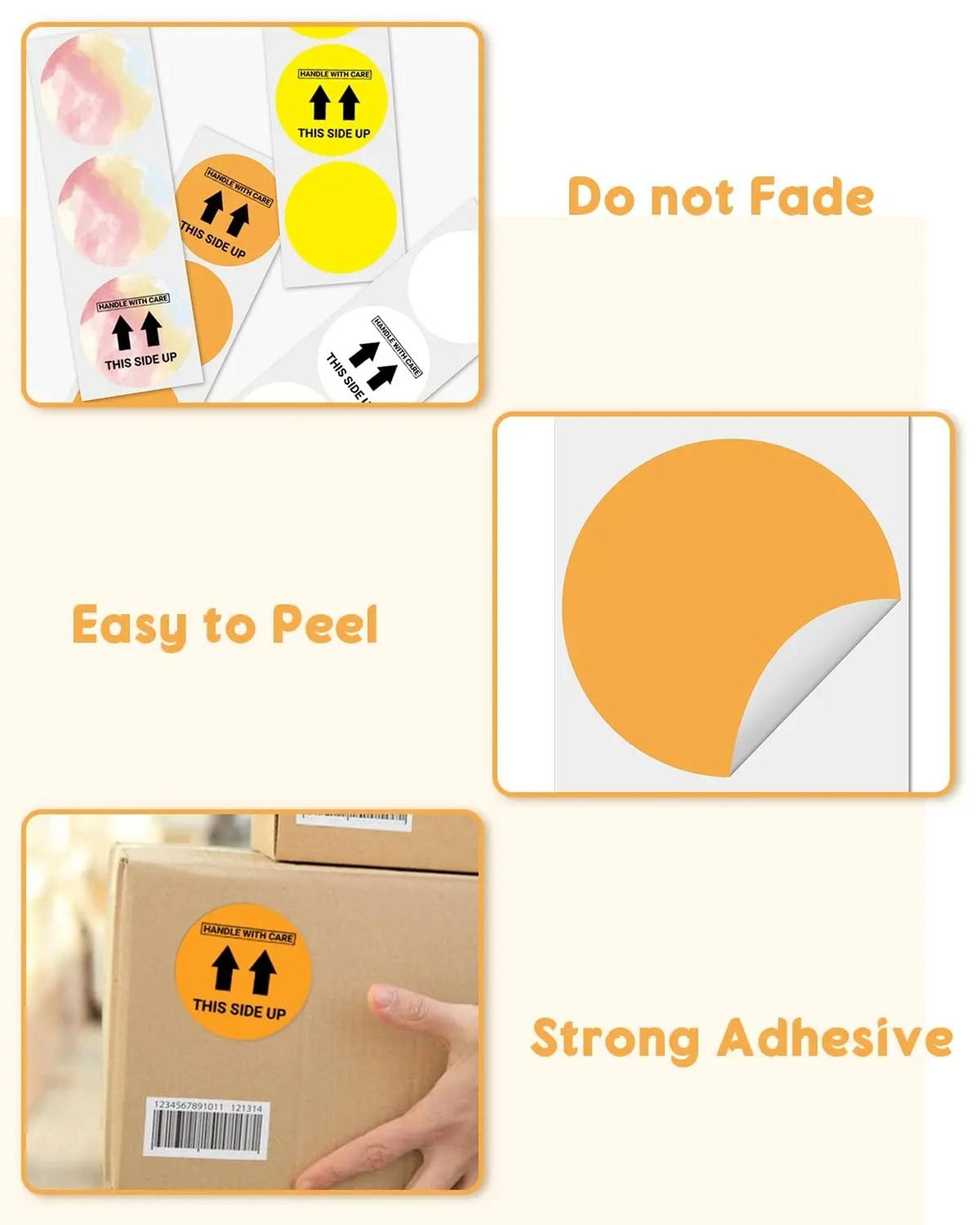 Waterproof Round Thermal Label Sticker Rolls For Desktop Label Printers 5