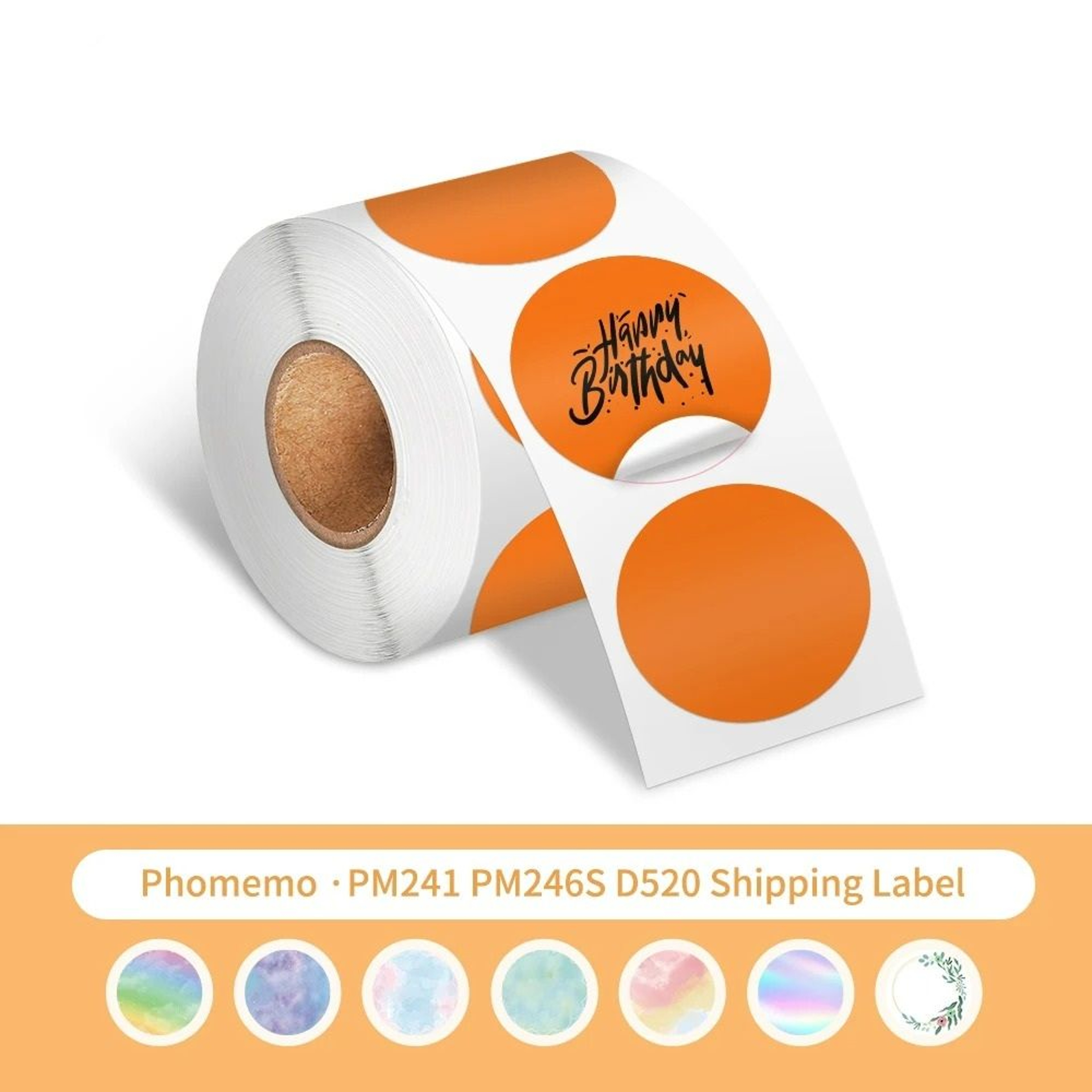 Waterproof Round Thermal Label Sticker Rolls For Desktop Label Printers 0