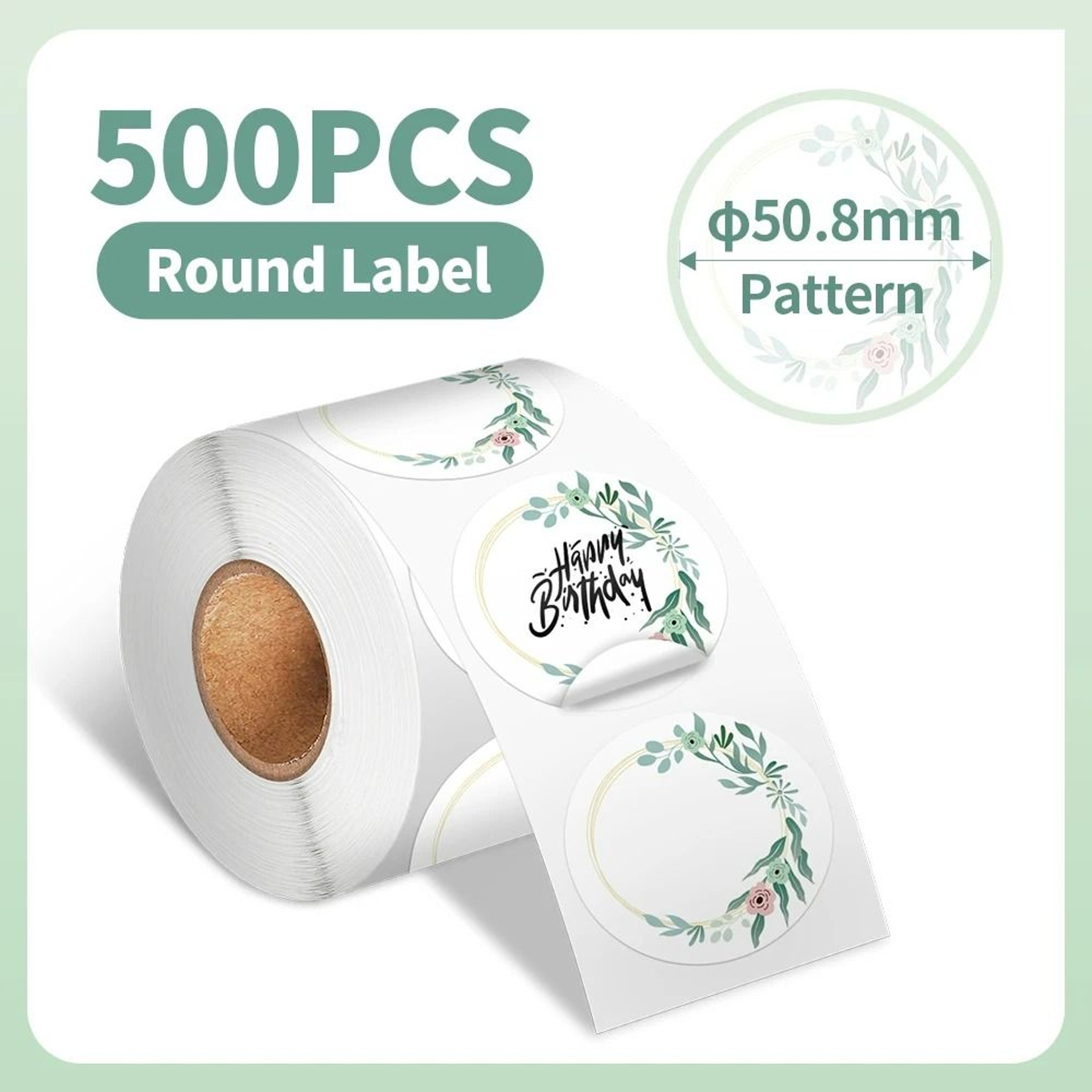 Waterproof Round Thermal Label Sticker Rolls For Desktop Label Printers 6