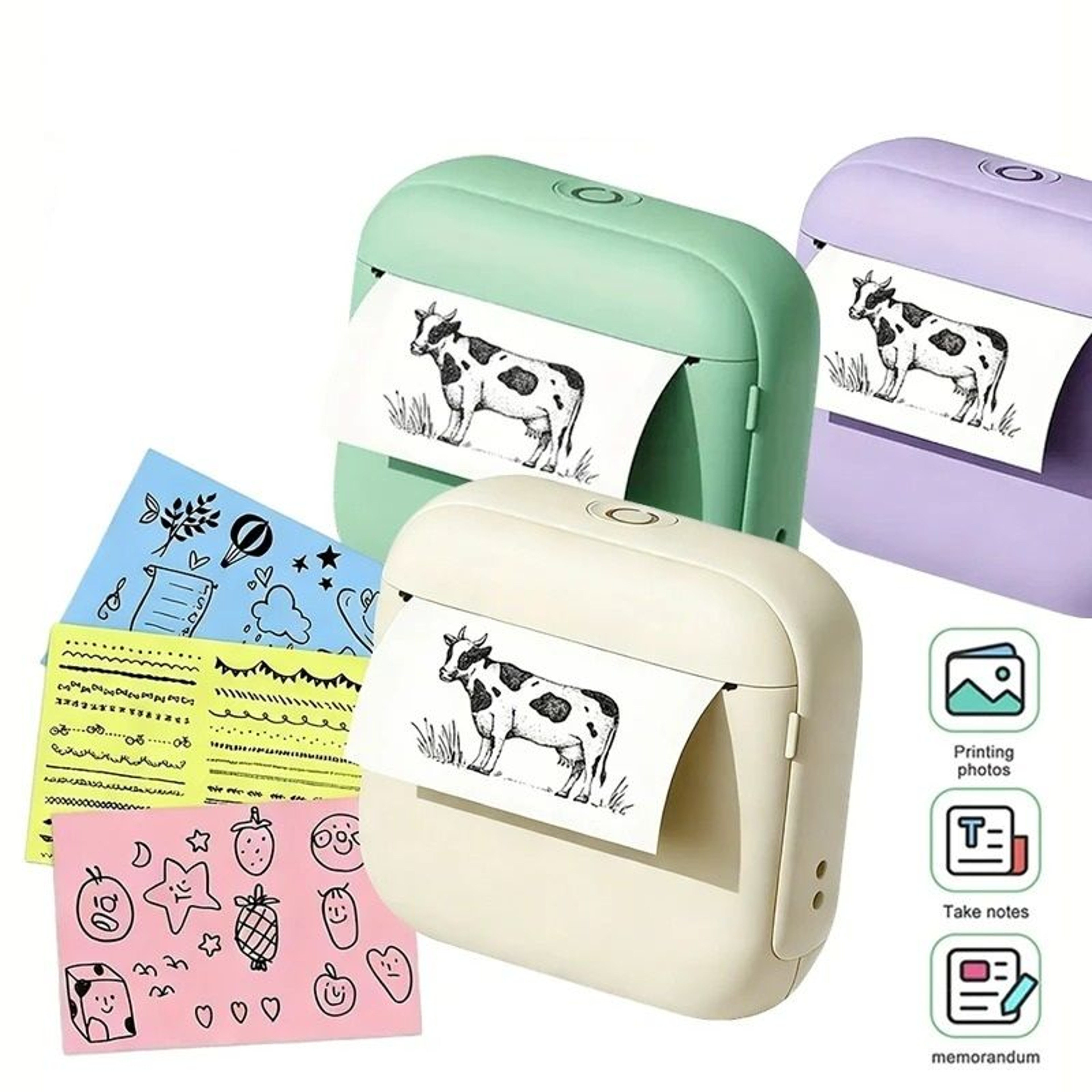 Wireless Mini Pocket Thermal Printer For Photos Notes  Stickers 0