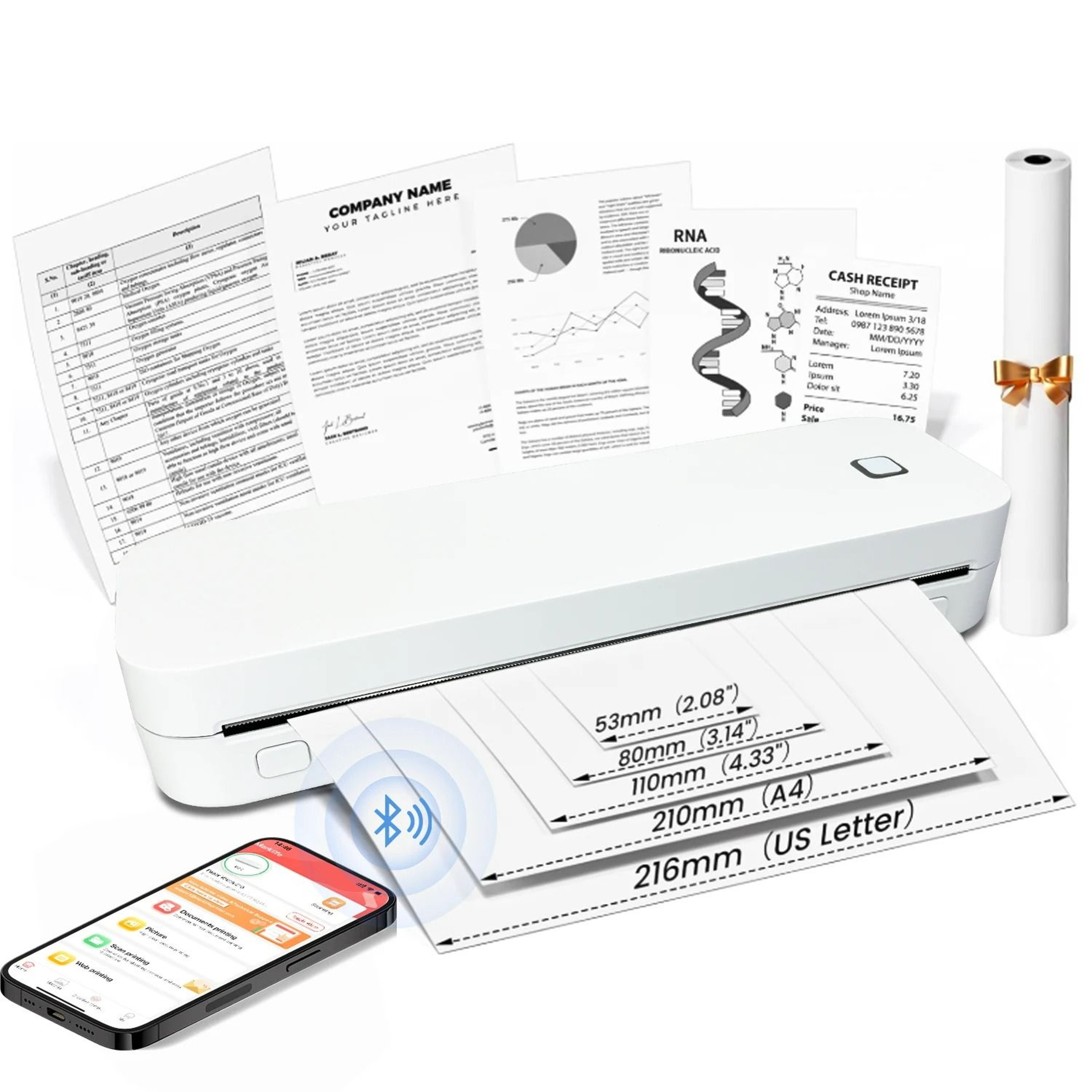Wireless Mini Portable Thermal Label  Tattoo Printer 0