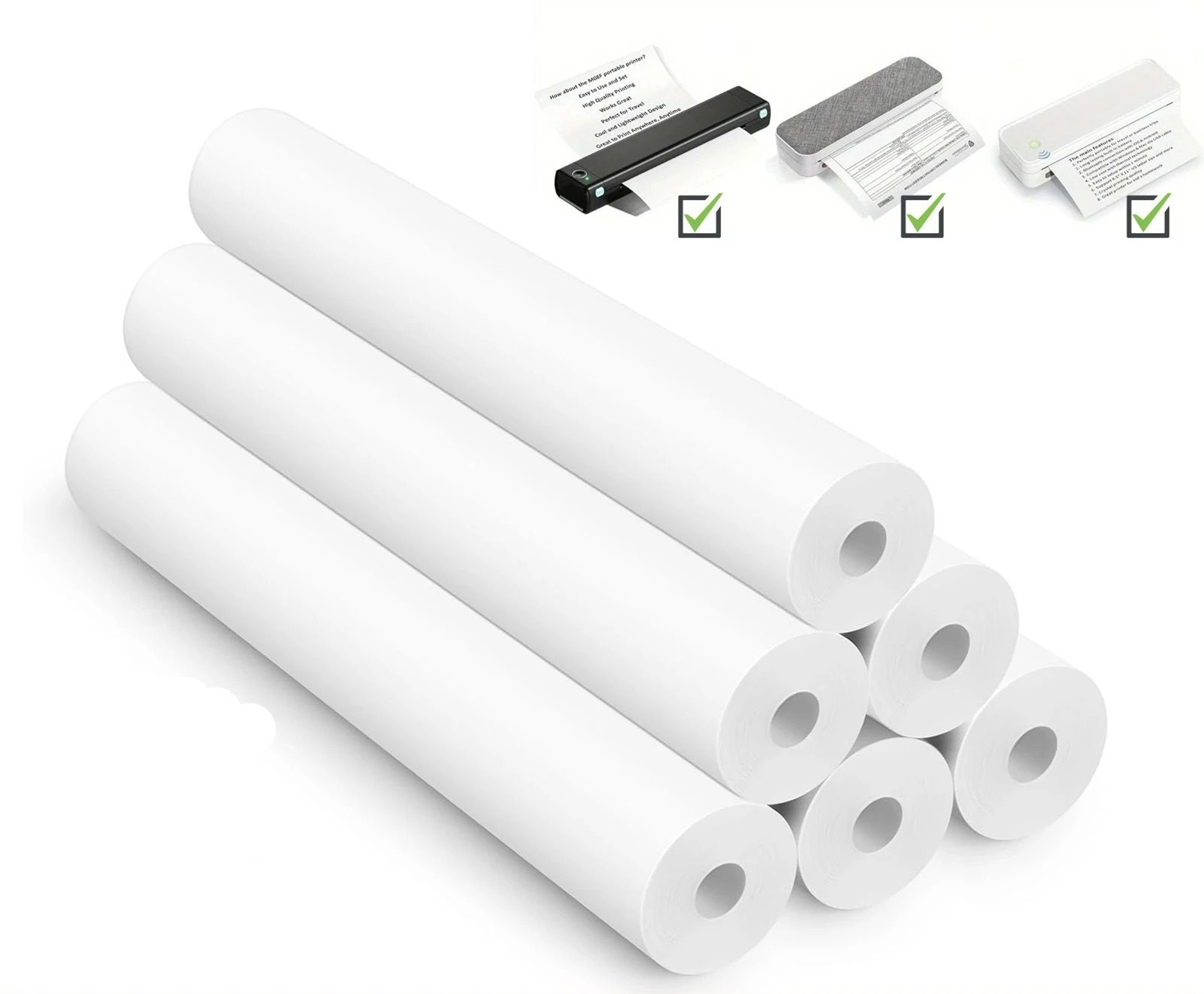 A4 Thermal Paper Rolls For Portable Thermal Printers 2 Rolls 0